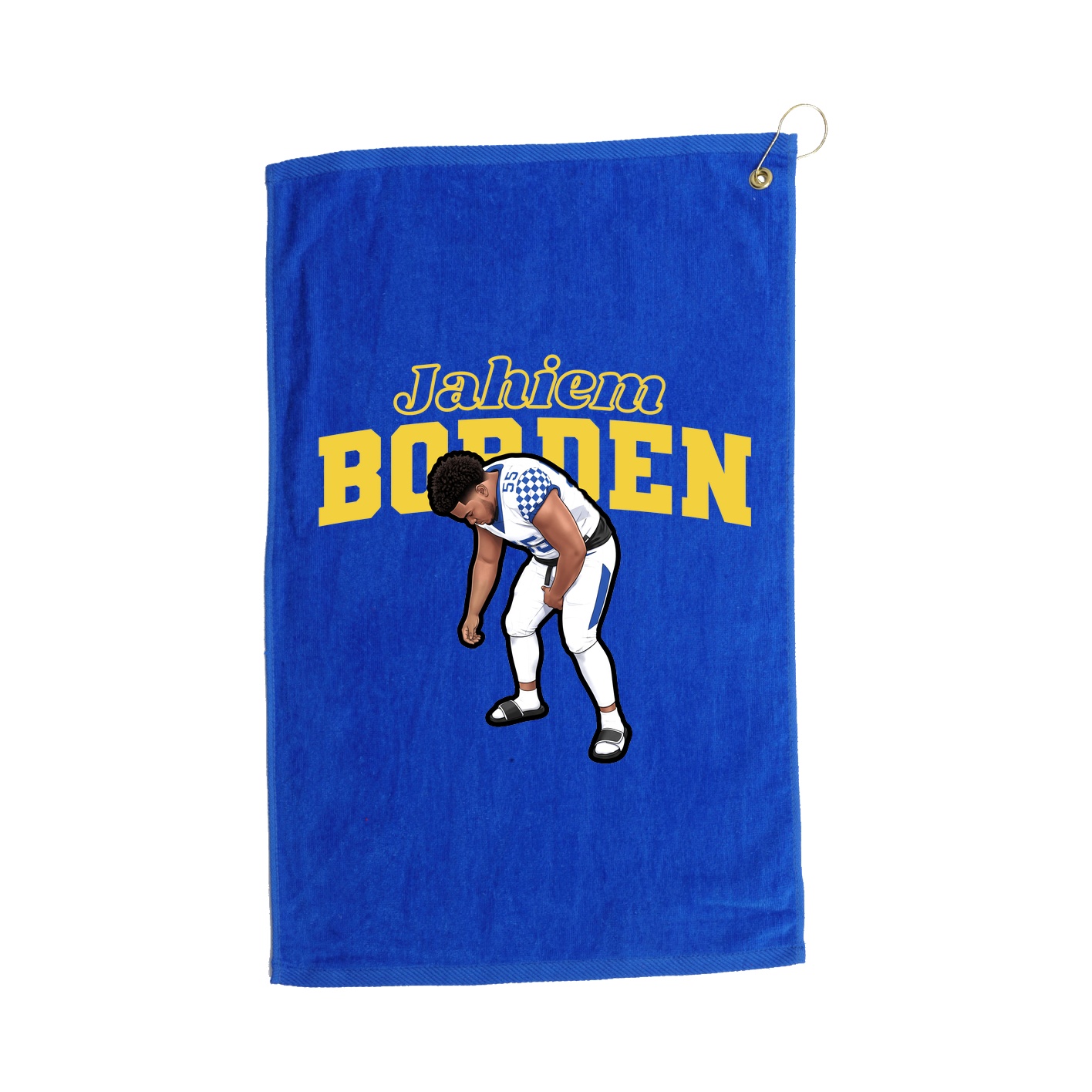 Golf Towel — Name Arch in Royal