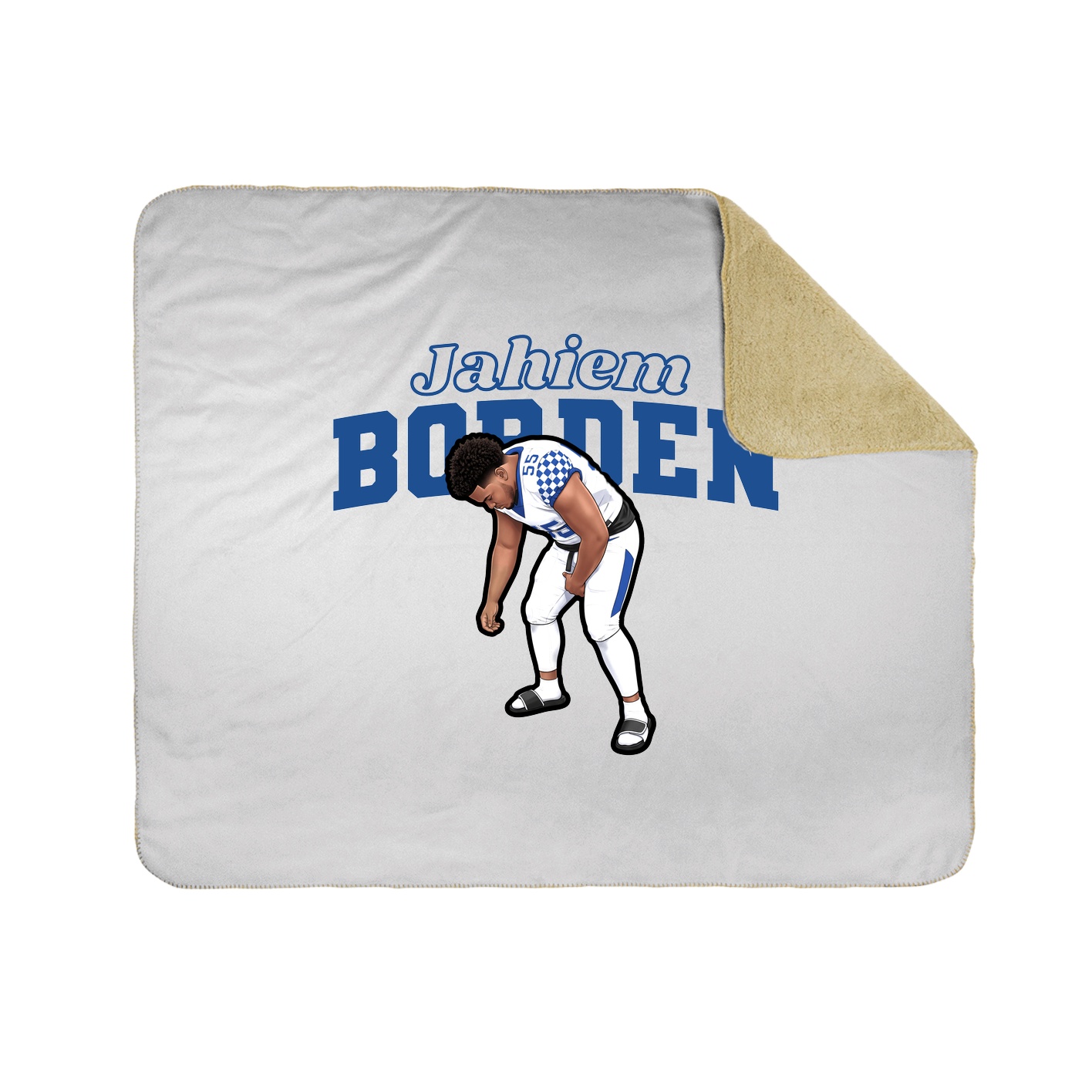 Throw Blanket — Name Arch in White