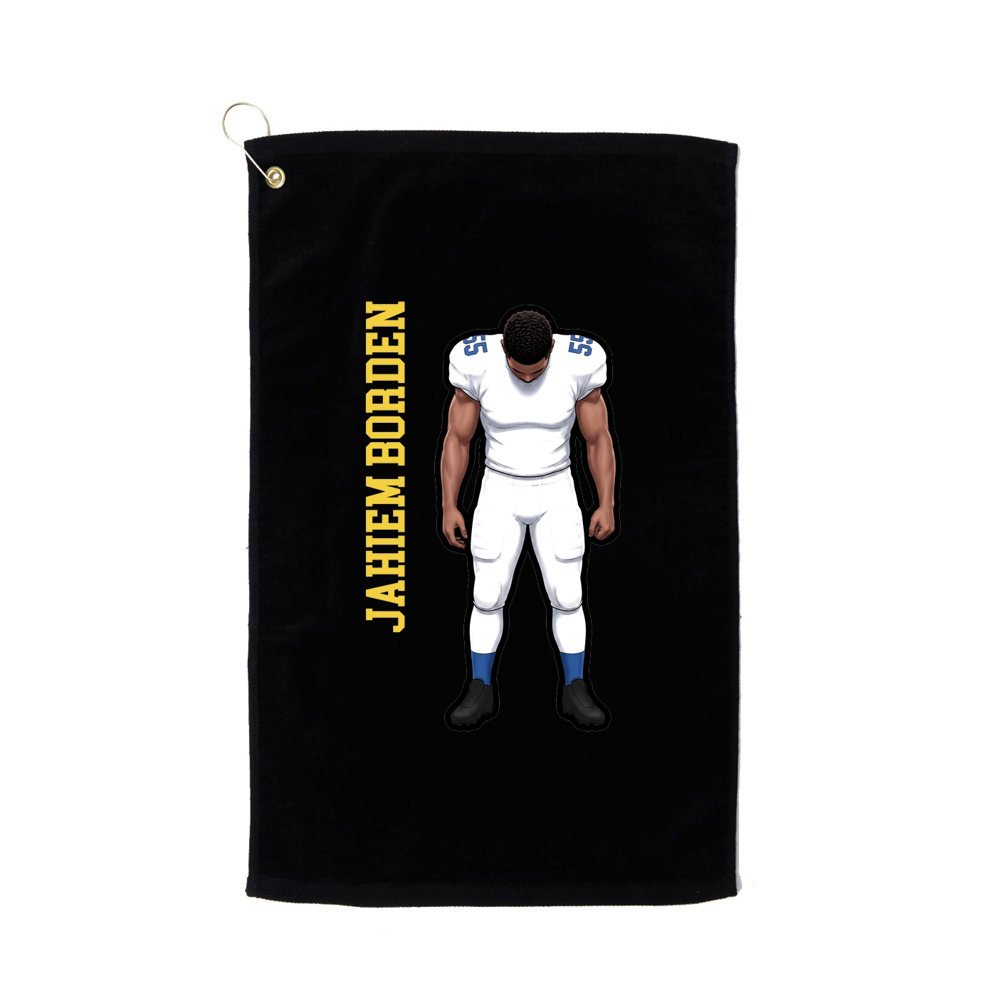 Golf Towel — Name Vertical in Black