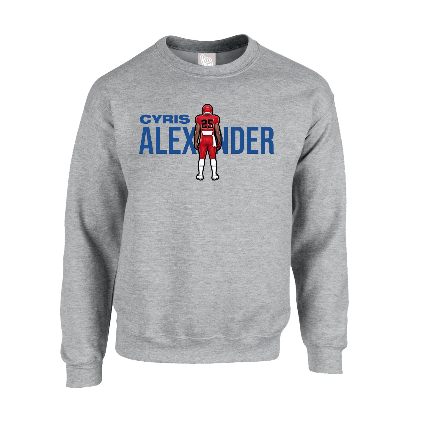 Fleece Crew — Player Name in Grey