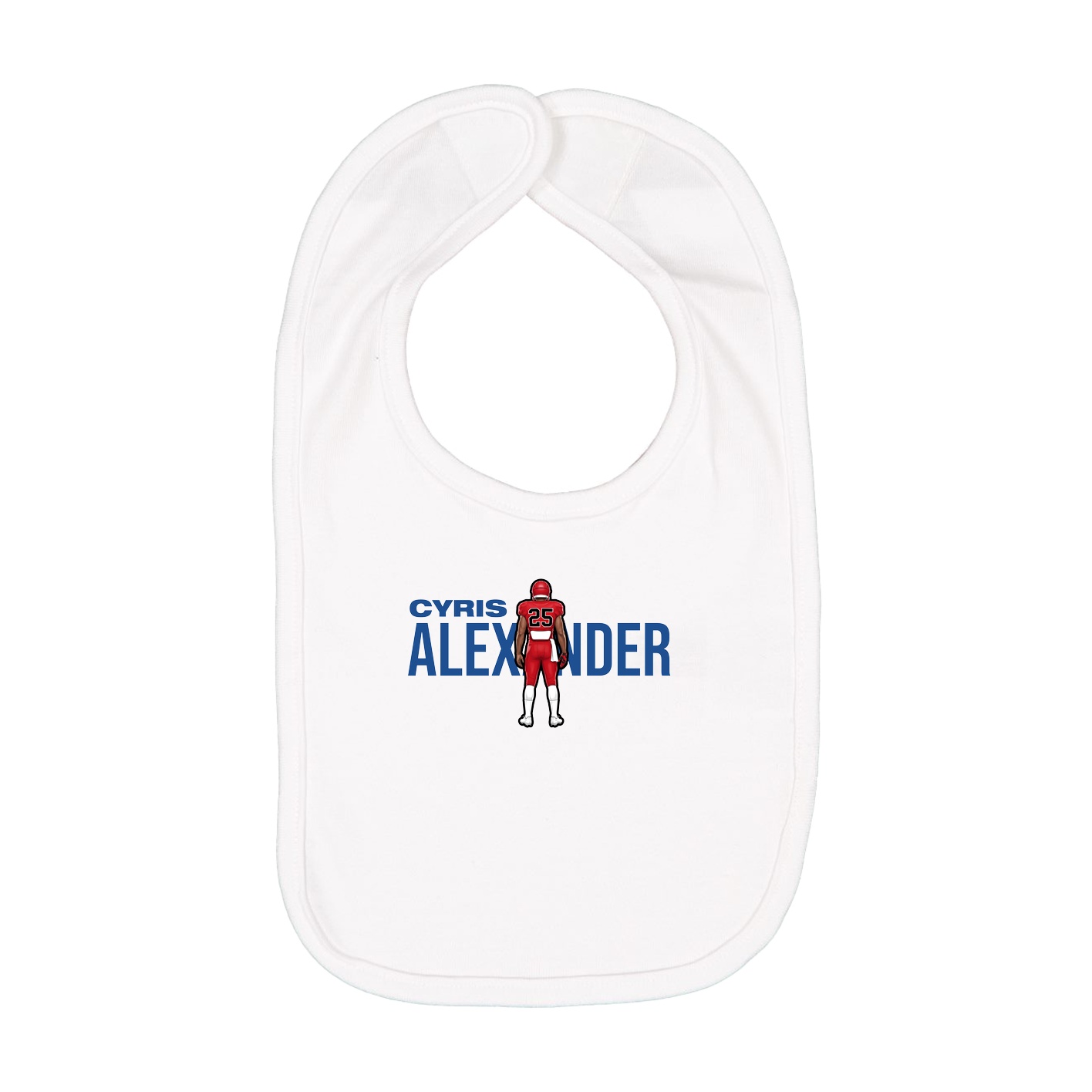 Infant Bib — Player Name in White