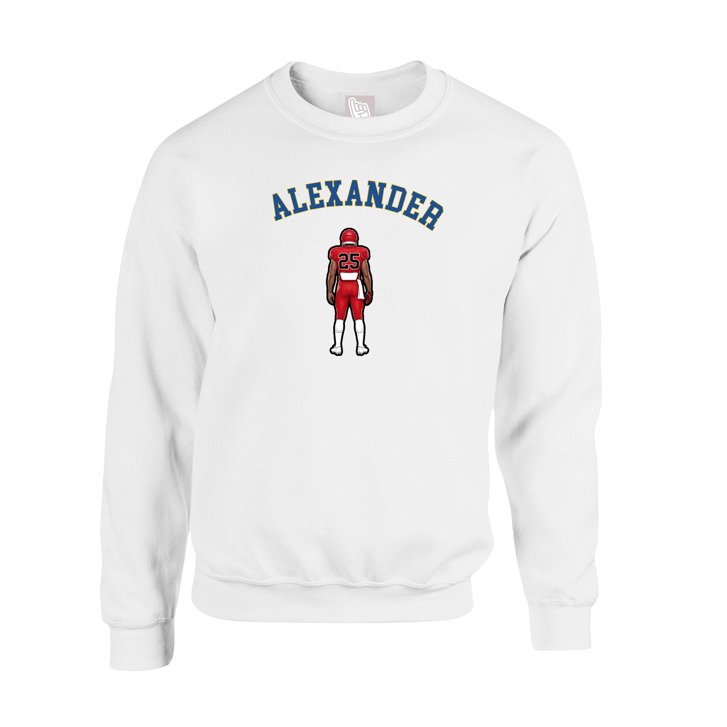 Fleece Crew — Shirsey Arch in White