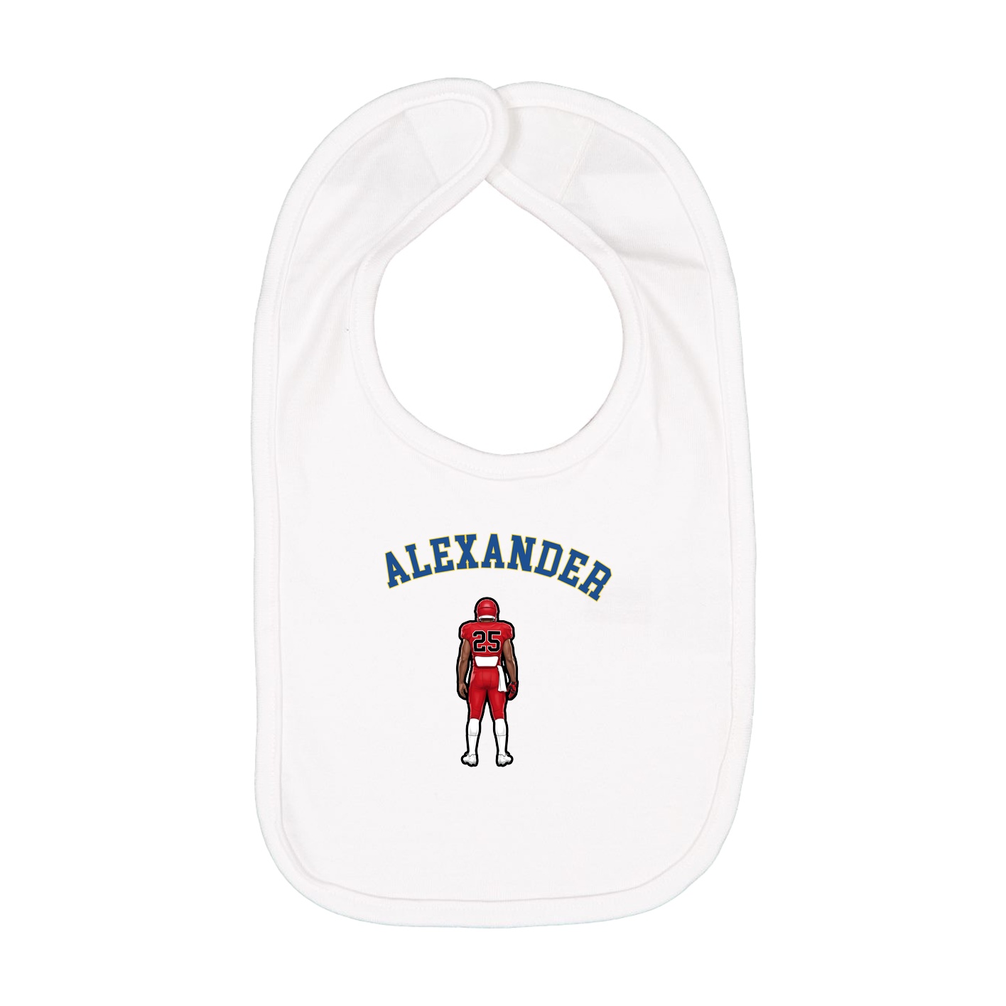 Infant Bib — Shirsey Arch in White