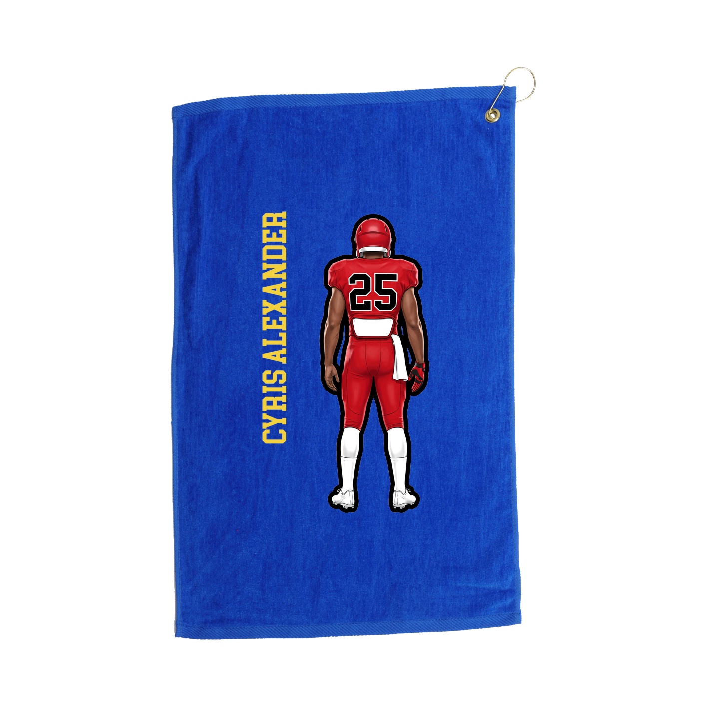 Golf Towel — Name Vertical in Royal