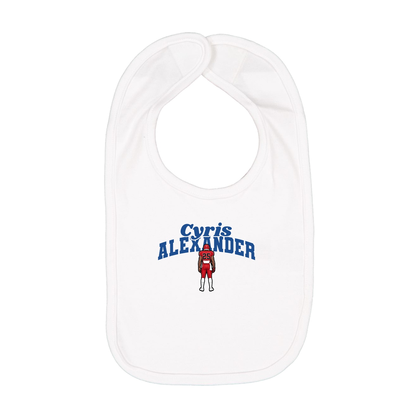 Infant Bib — Signature Arch in White