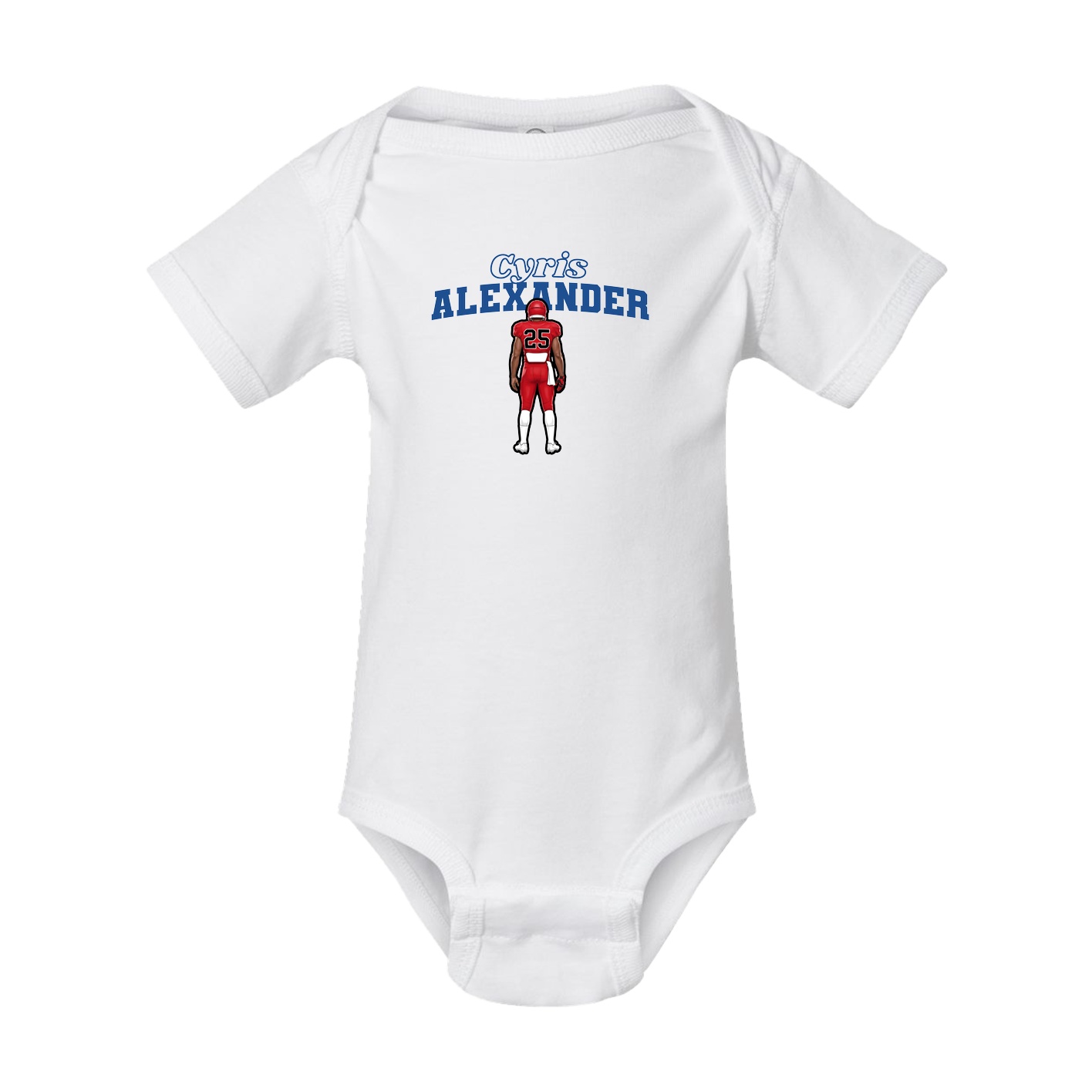 Baby Onesie — Name Arch in White