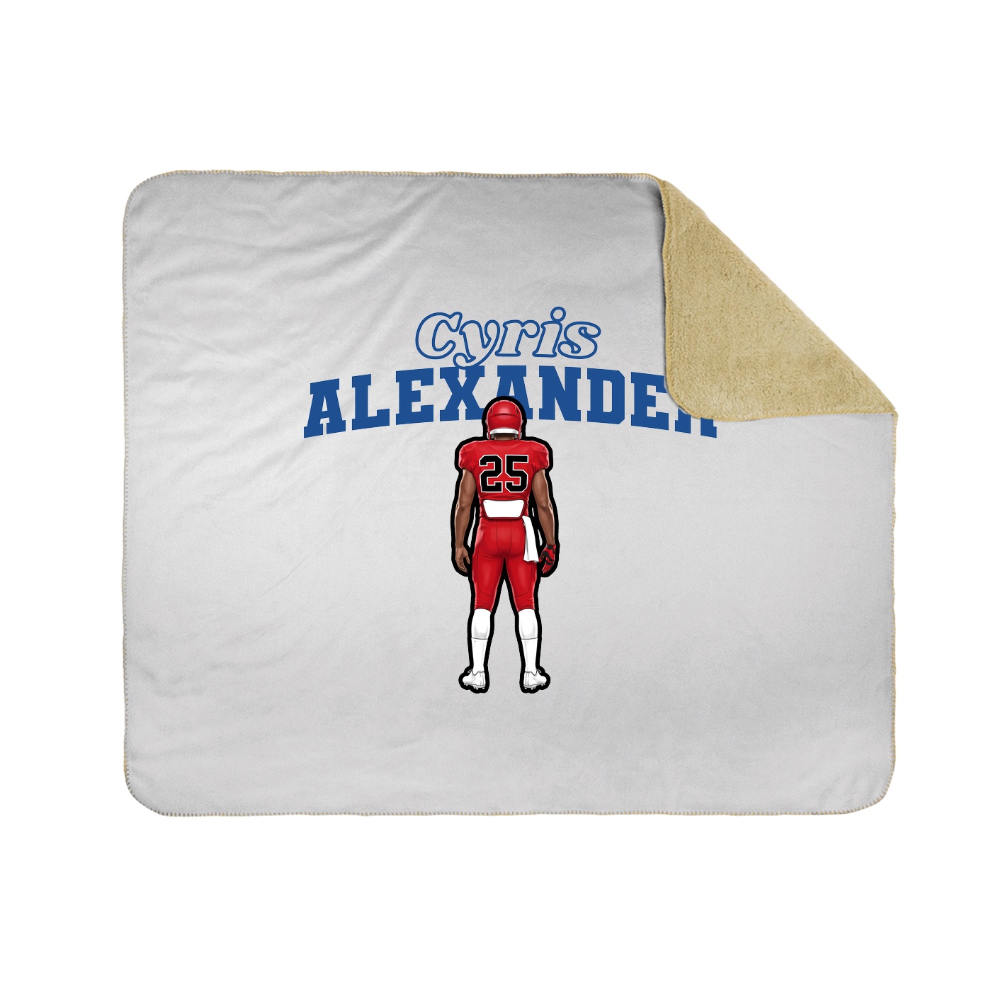 Throw Blanket — Name Arch in White