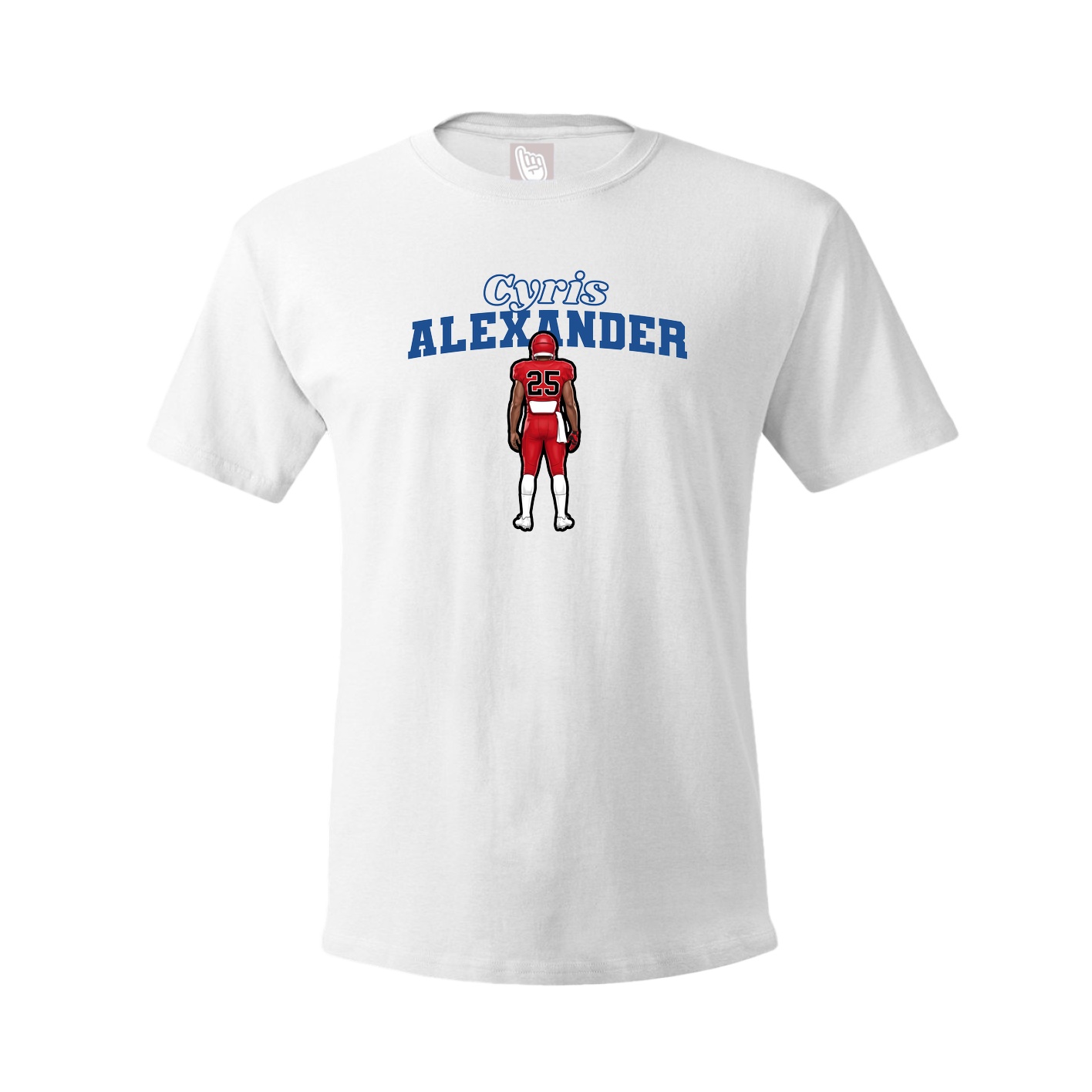 Youth Tee — Name Arch in White