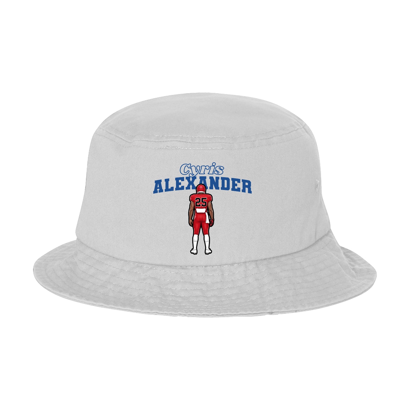 Bucket Cap — Name Arch in White