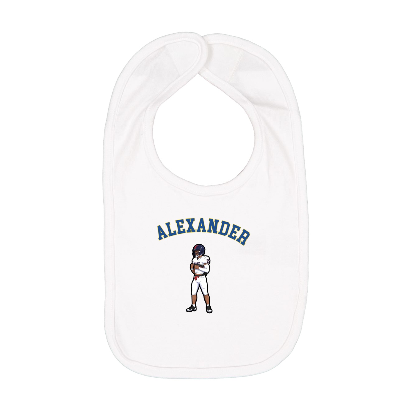Infant Bib — Shirsey Arch in White