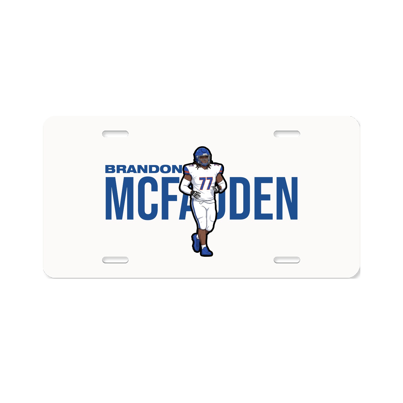 License Plate — Player Name in Classic