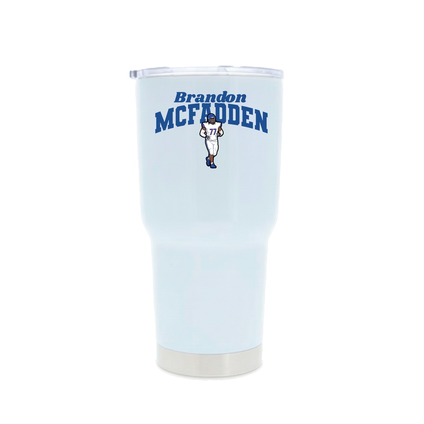 30oz Stainless Steel Tumbler — Signature Arch in White