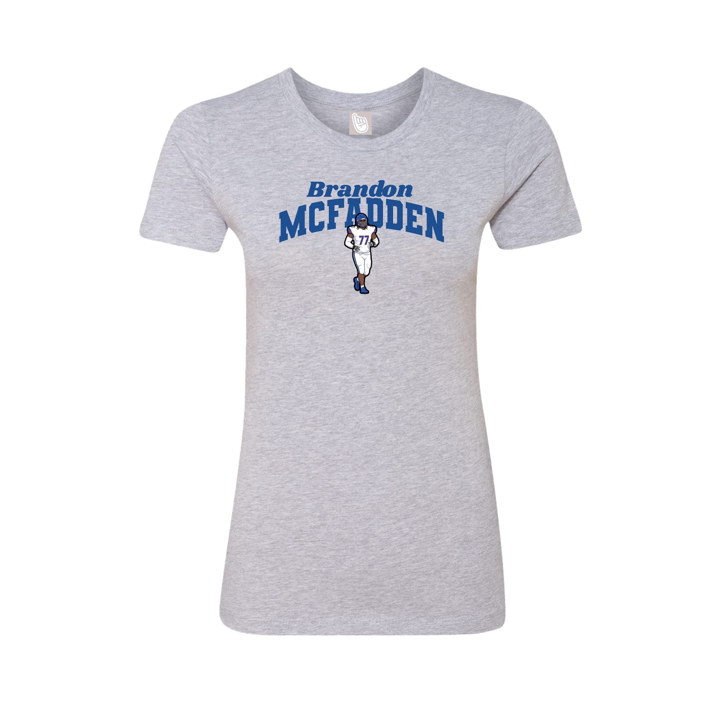 Fitted Women's Tee — Signature Arch in Grey