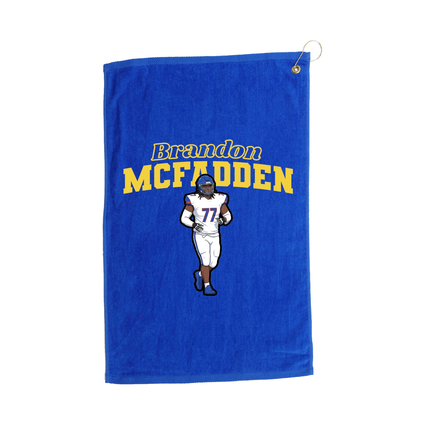 Golf Towel — Name Arch in Royal