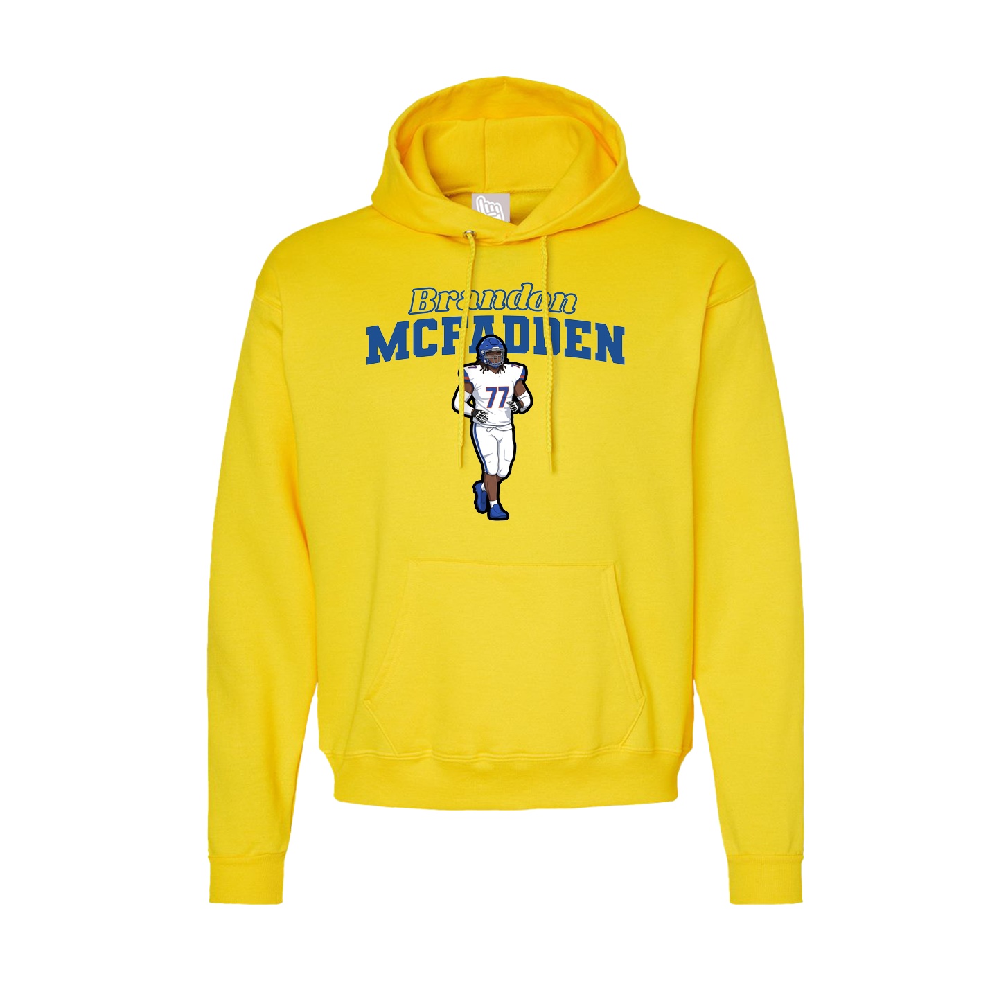 Hoodie — Name Arch in Yellow