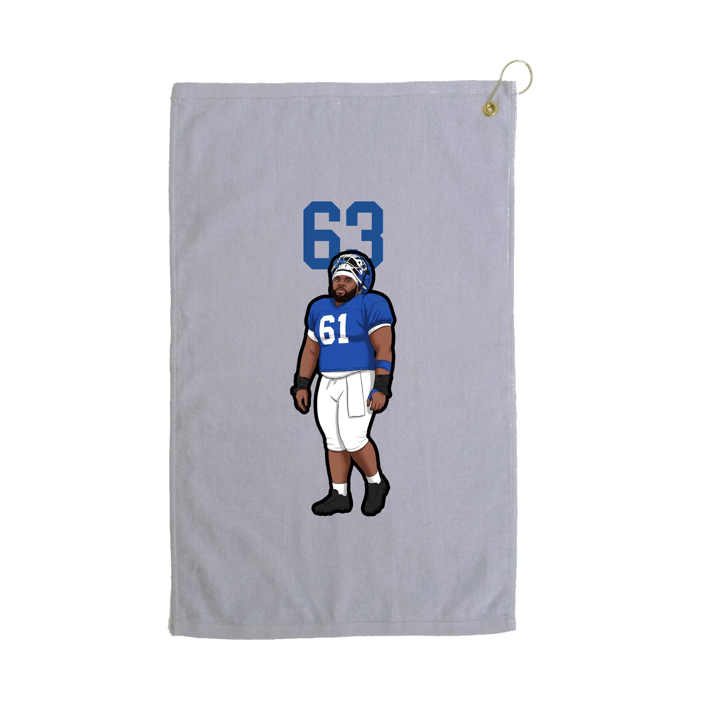 Golf Towel — Number Top in Grey