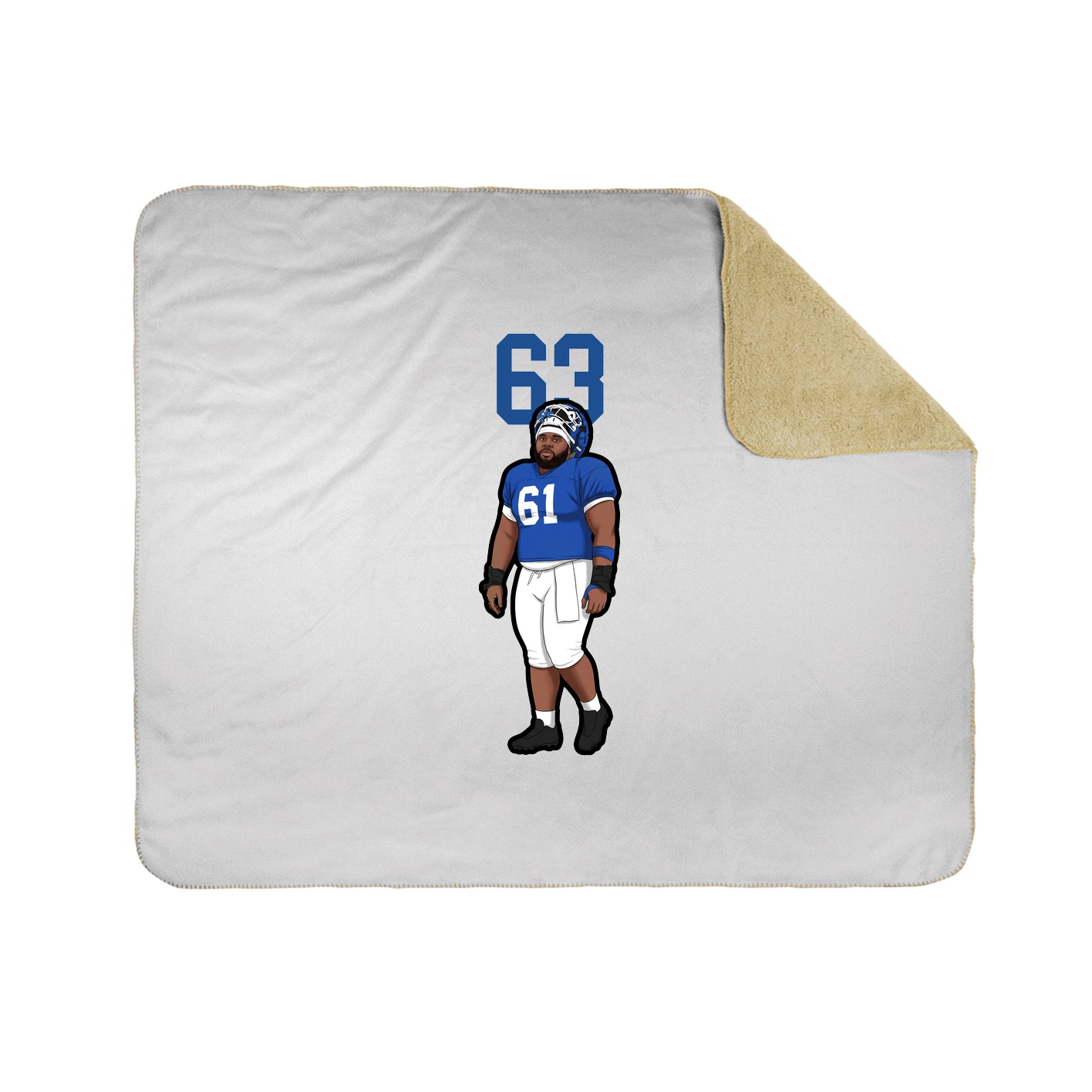 Throw Blanket — Number Top in White