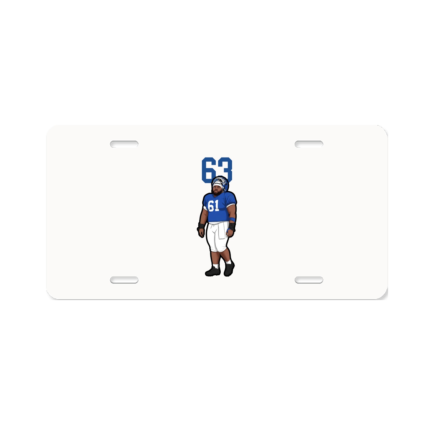 License Plate — Number Top in Classic