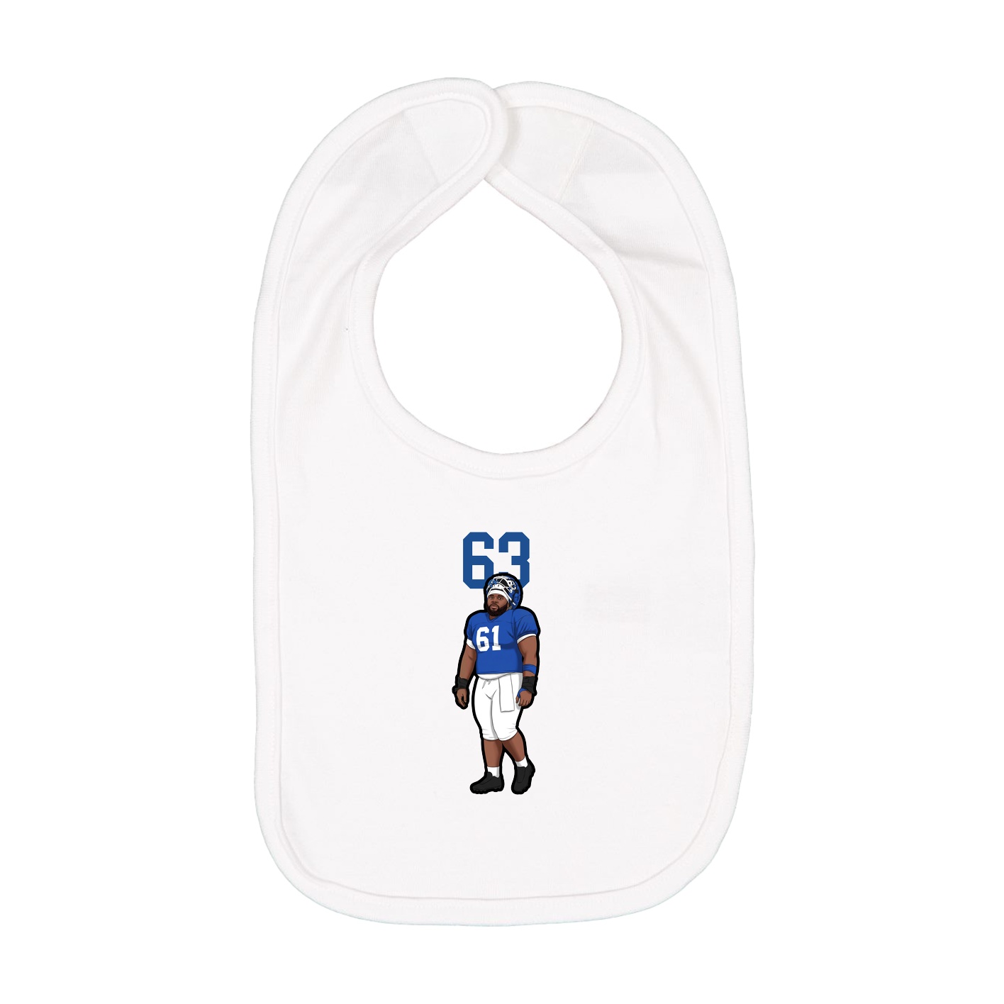 Infant Bib — Number Top in White