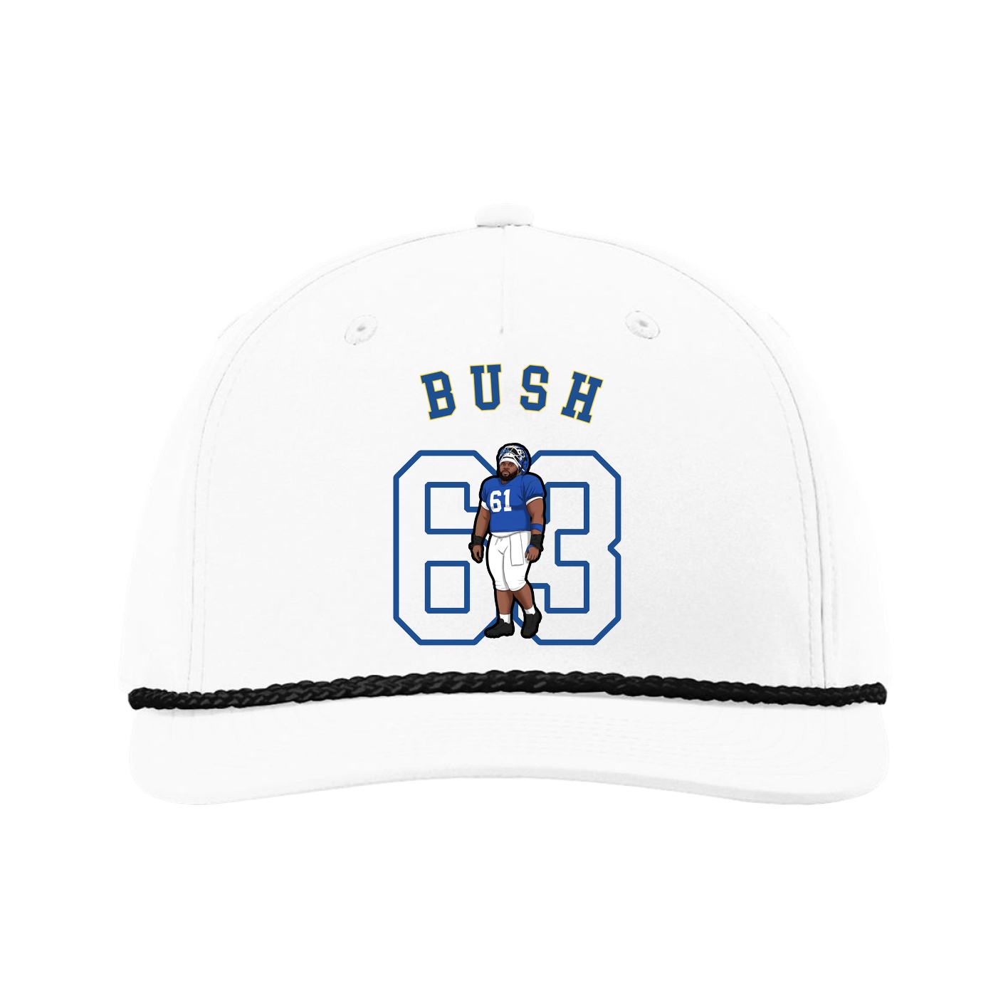 Five-Panel Classic Rope Cap — Shirsey Arch in White