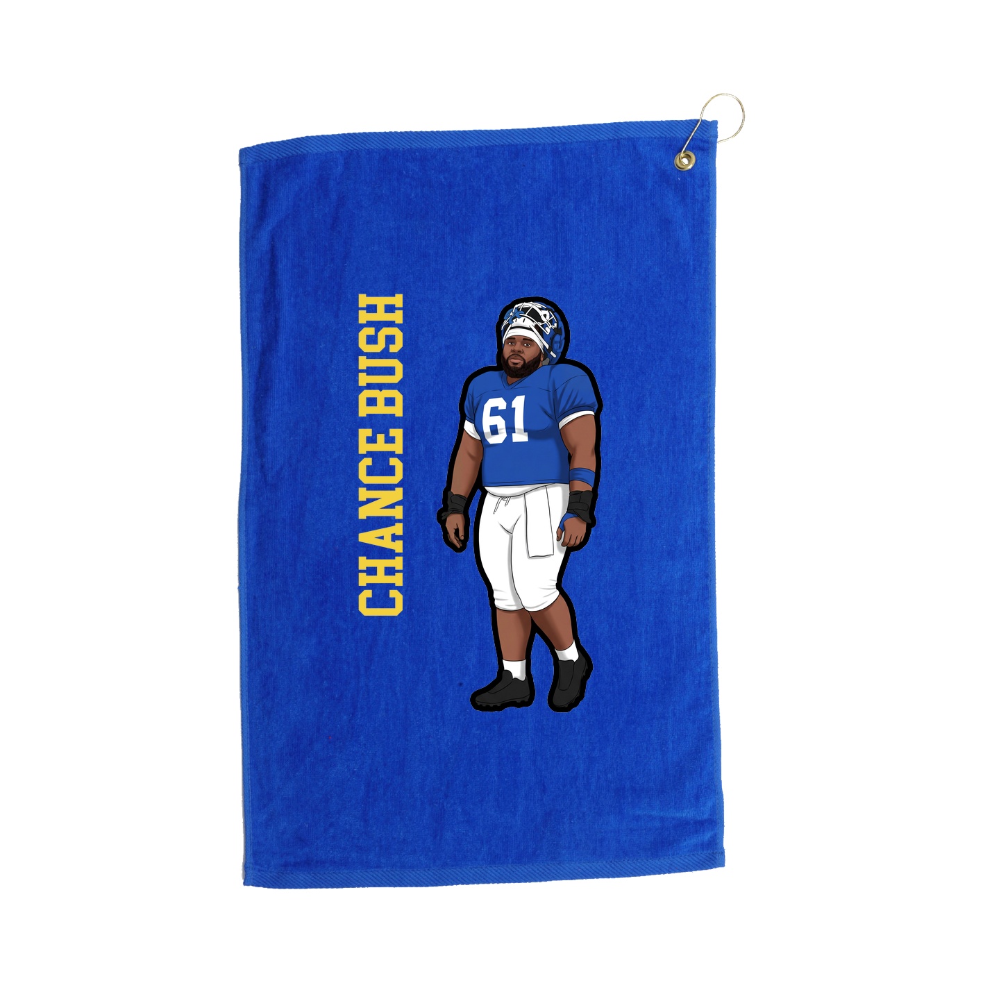 Golf Towel — Name Vertical in Royal