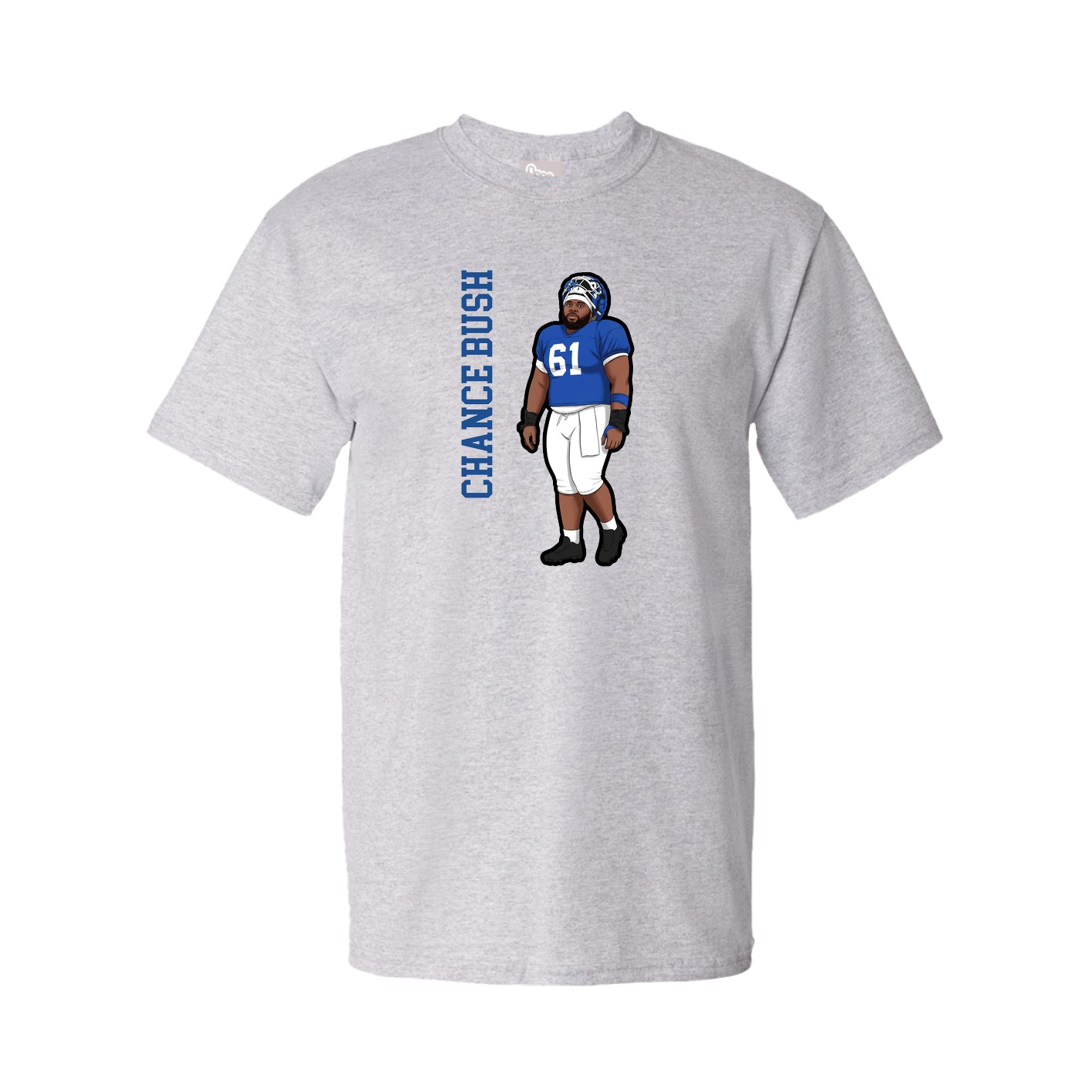 Tee — Name Vertical in Grey