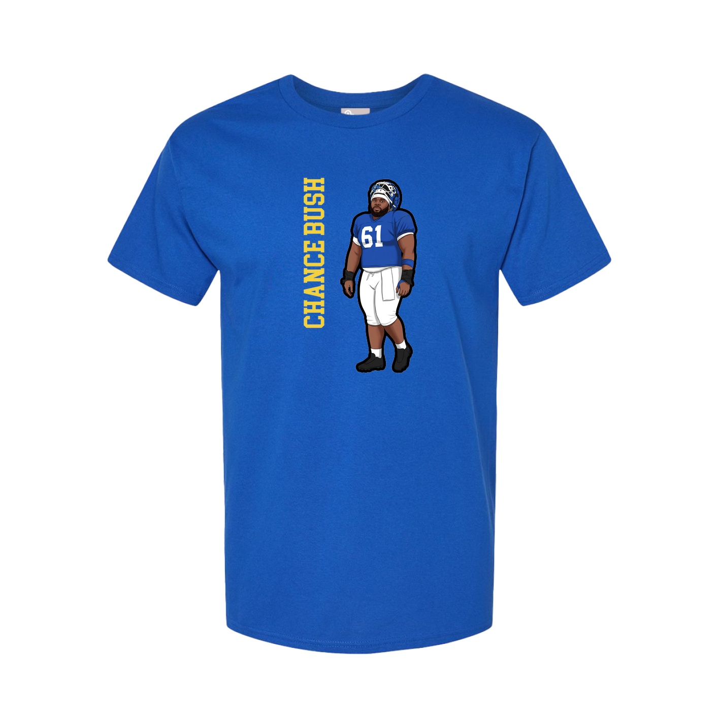 Youth Tee — Name Vertical in Royal