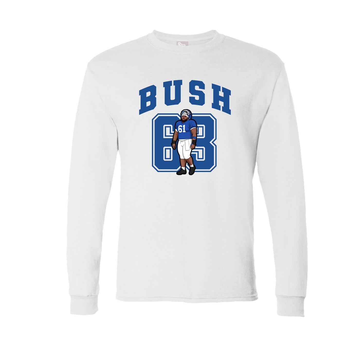 Long Sleeve Tee — Number in White