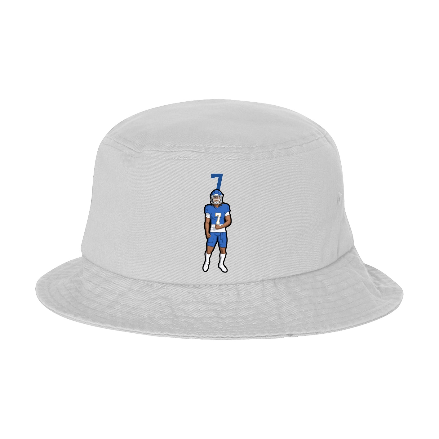 Bucket Cap — Number Top in White