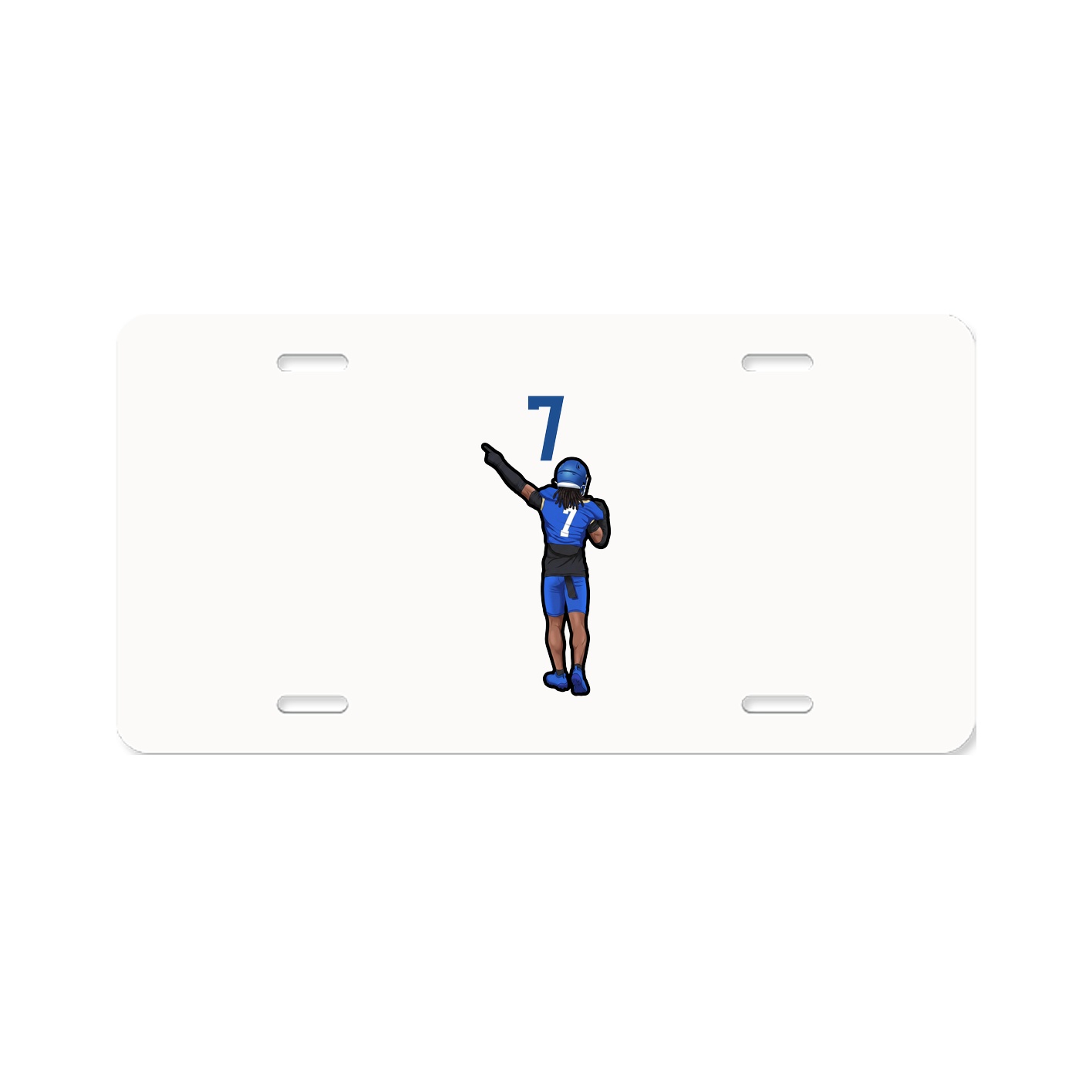 License Plate — Number Top in Classic