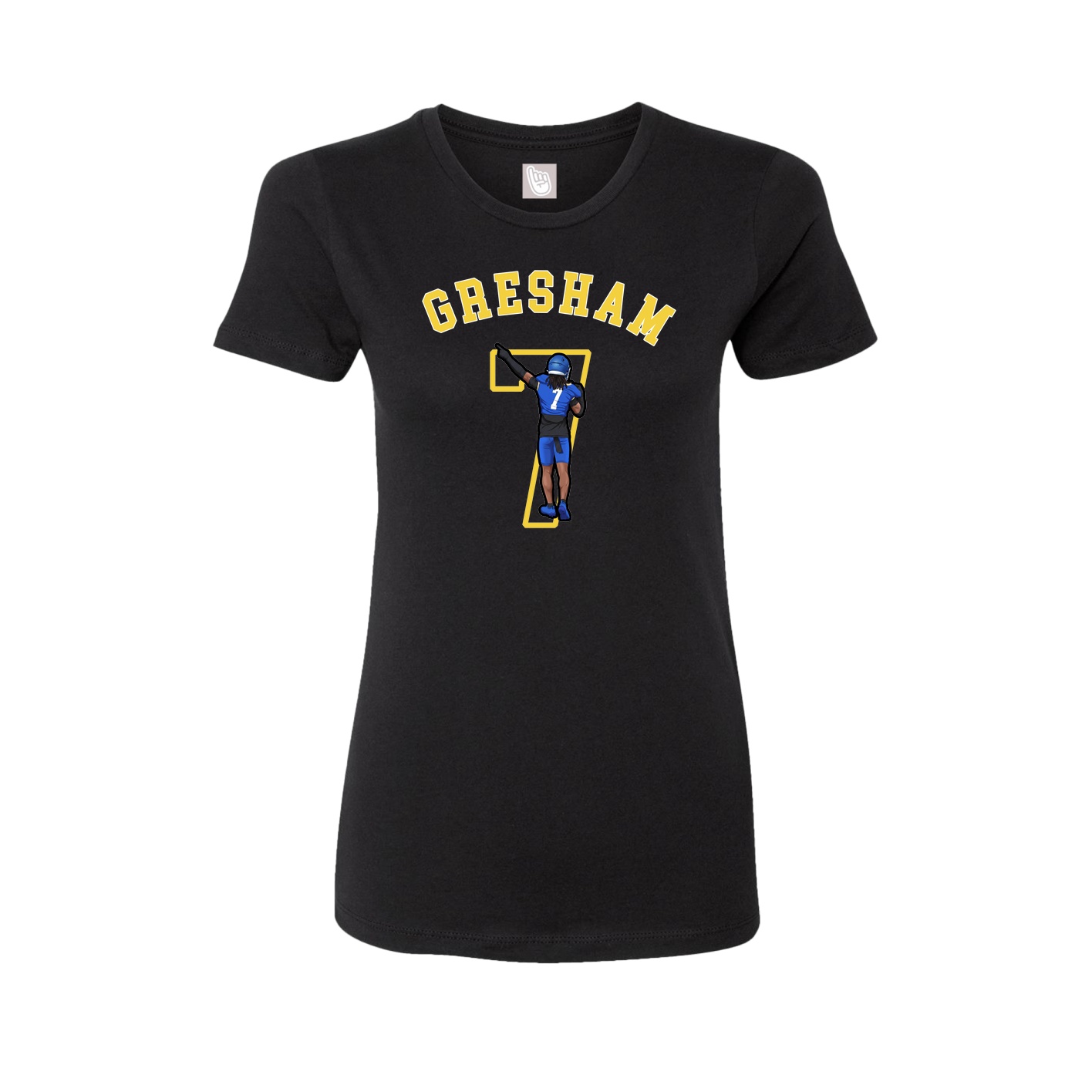 Fitted Women's Tee — Shirsey Arch in Black
