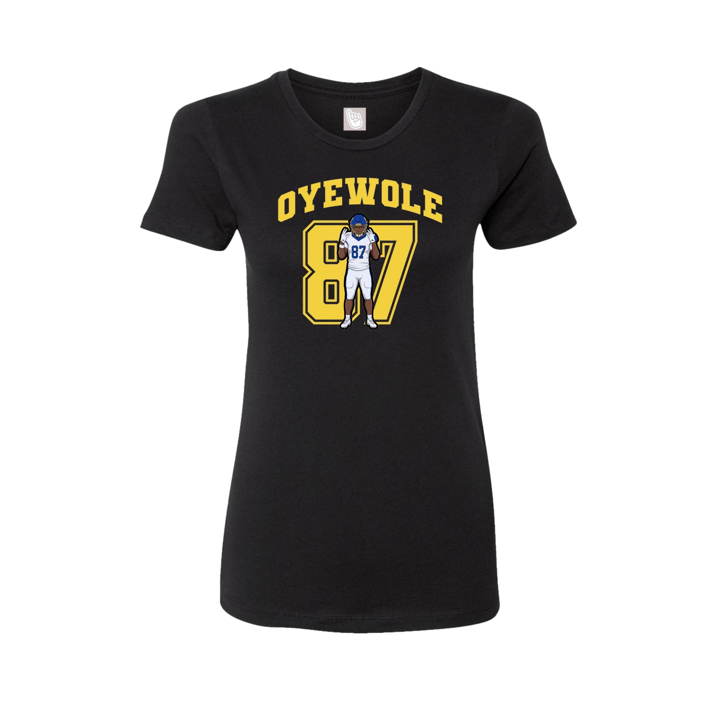 Fitted Women's Tee — Number in Black