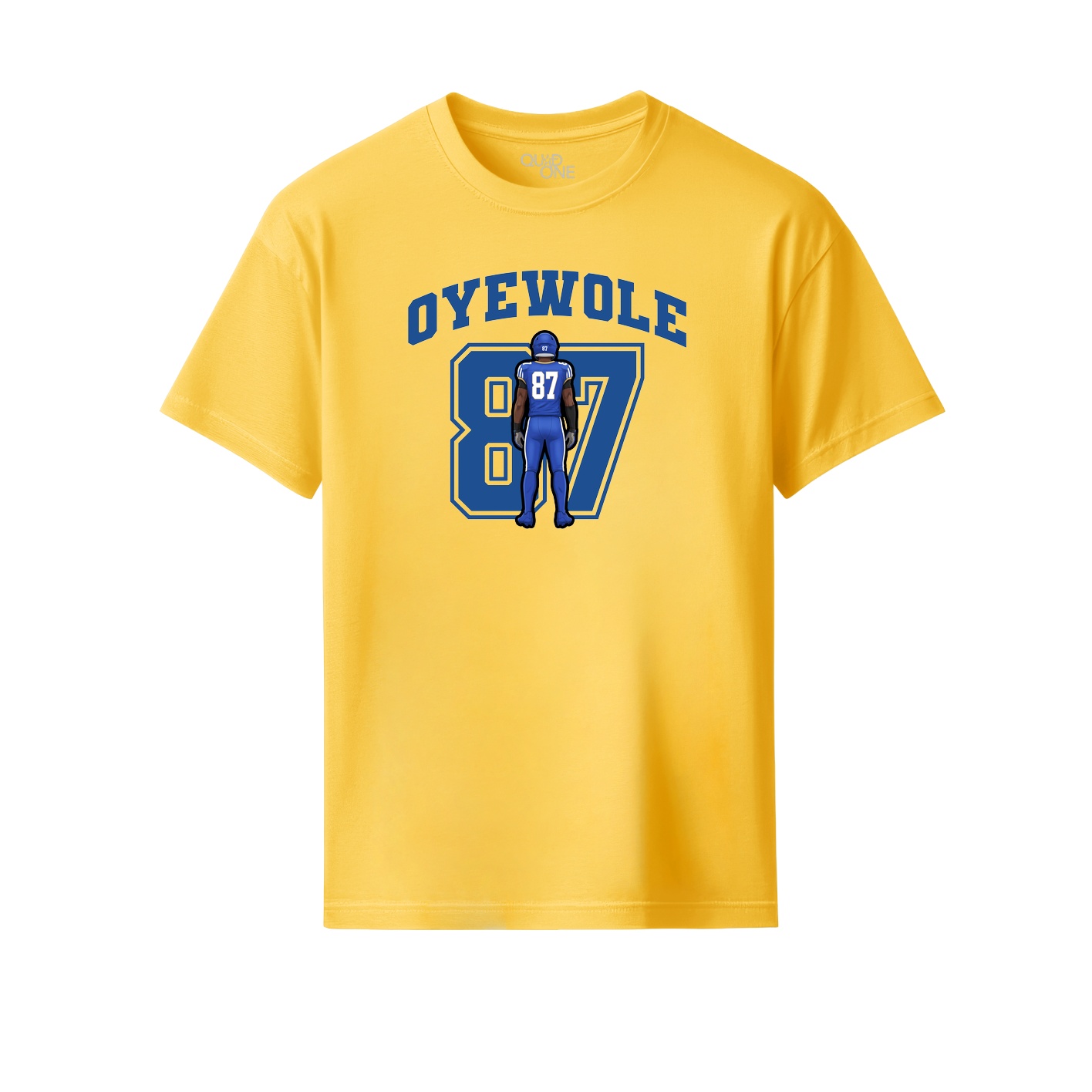 Youth Tee — Number in Yellow