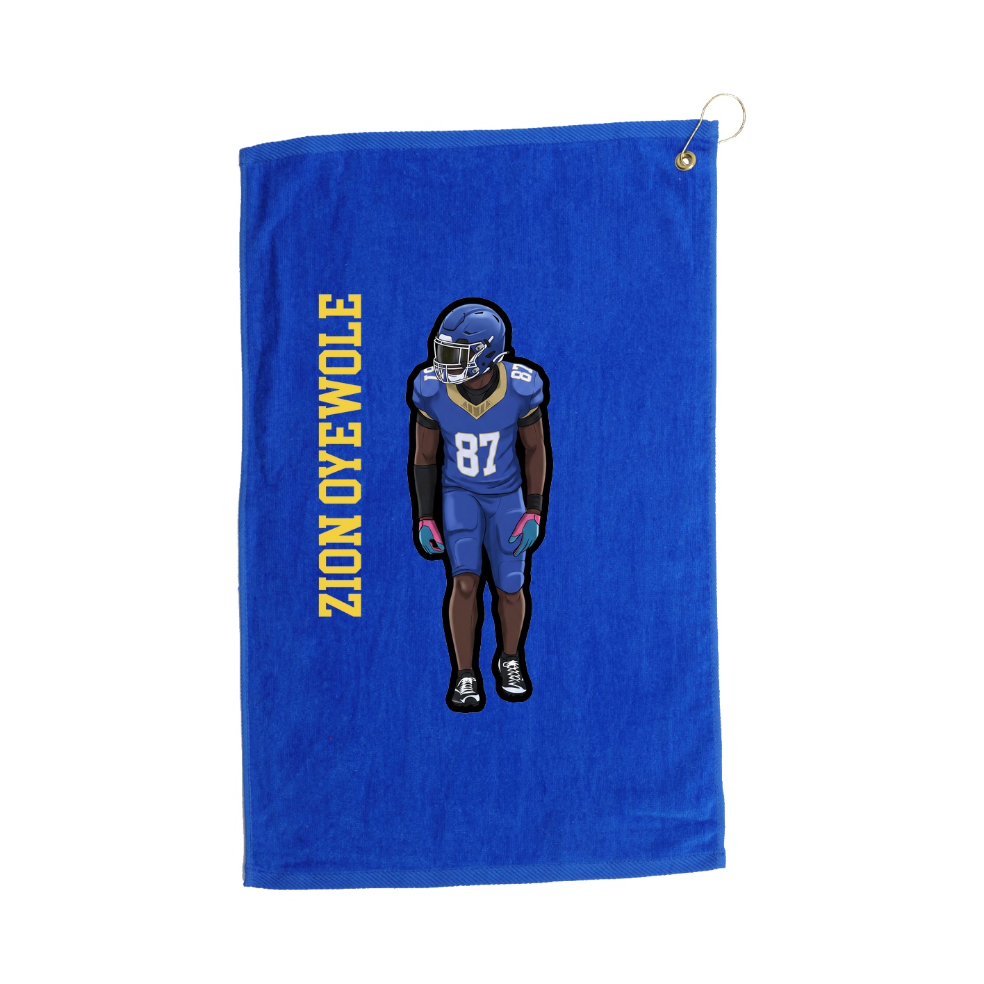 Golf Towel — Name Vertical in Royal