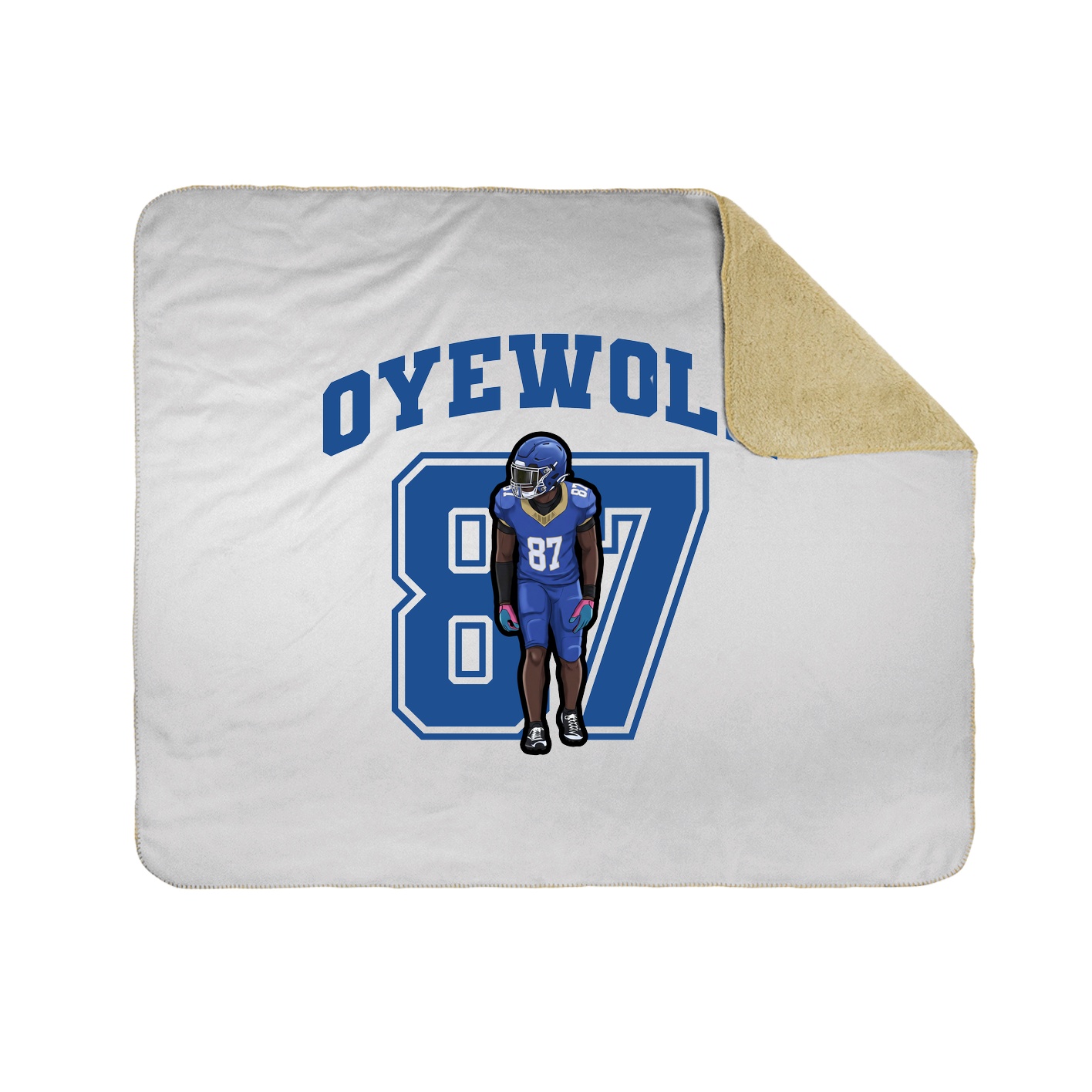 Throw Blanket — Number in White