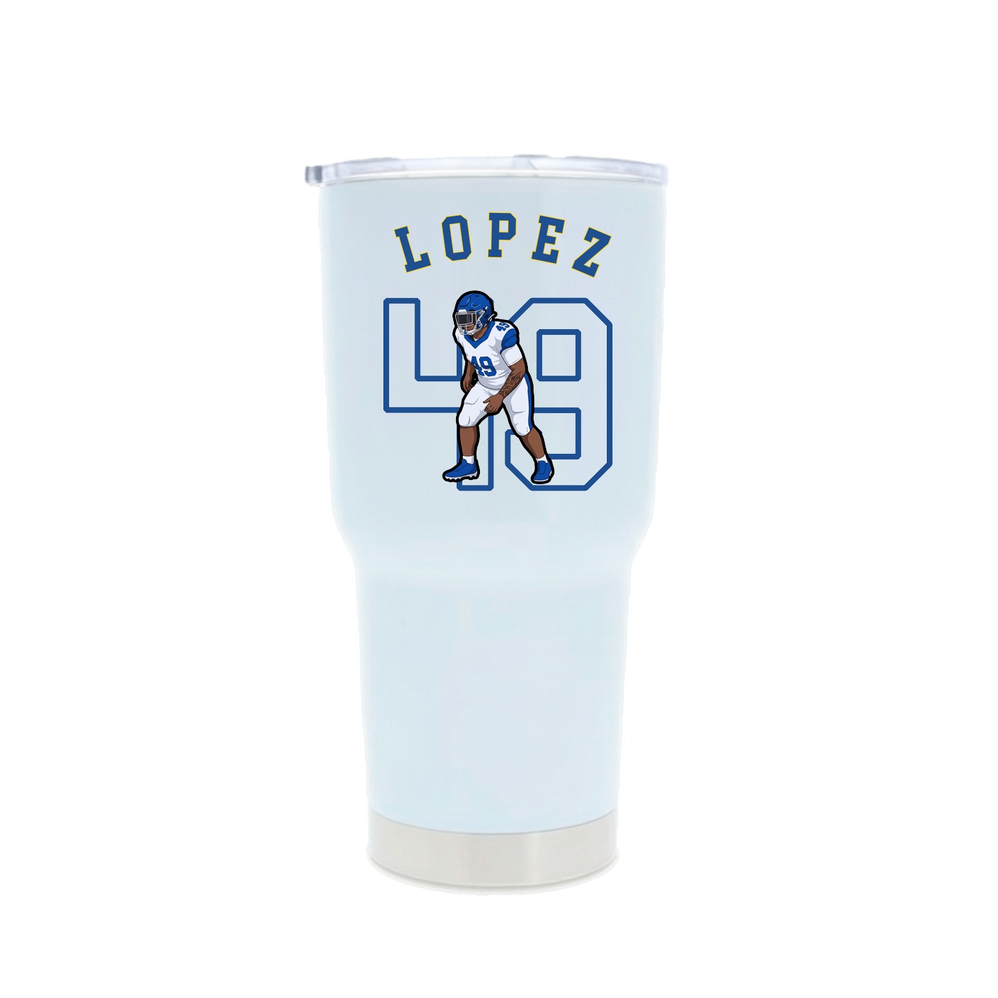 30oz Stainless Steel Tumbler — Shirsey Arch in White
