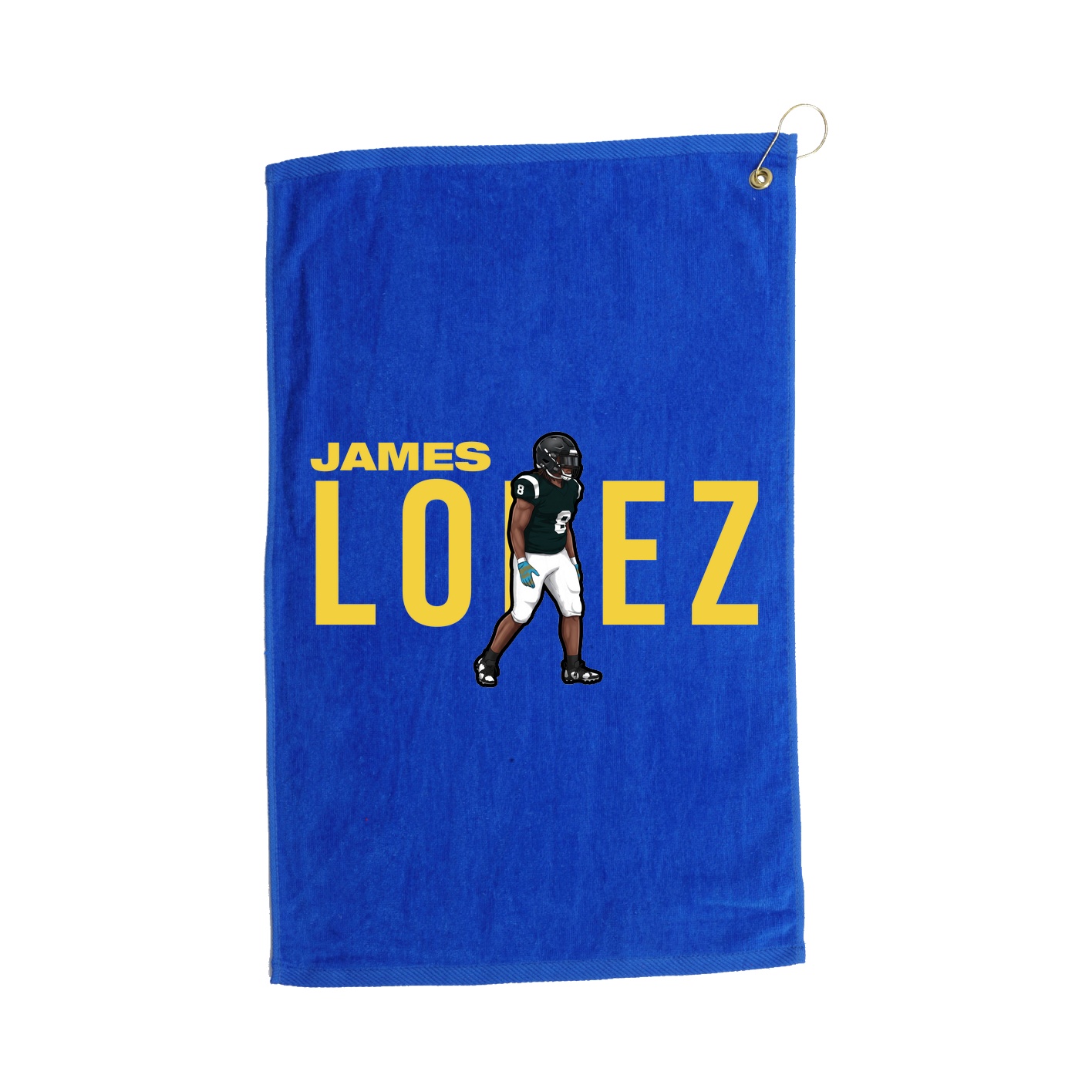 Golf Towel — Player Name in Royal