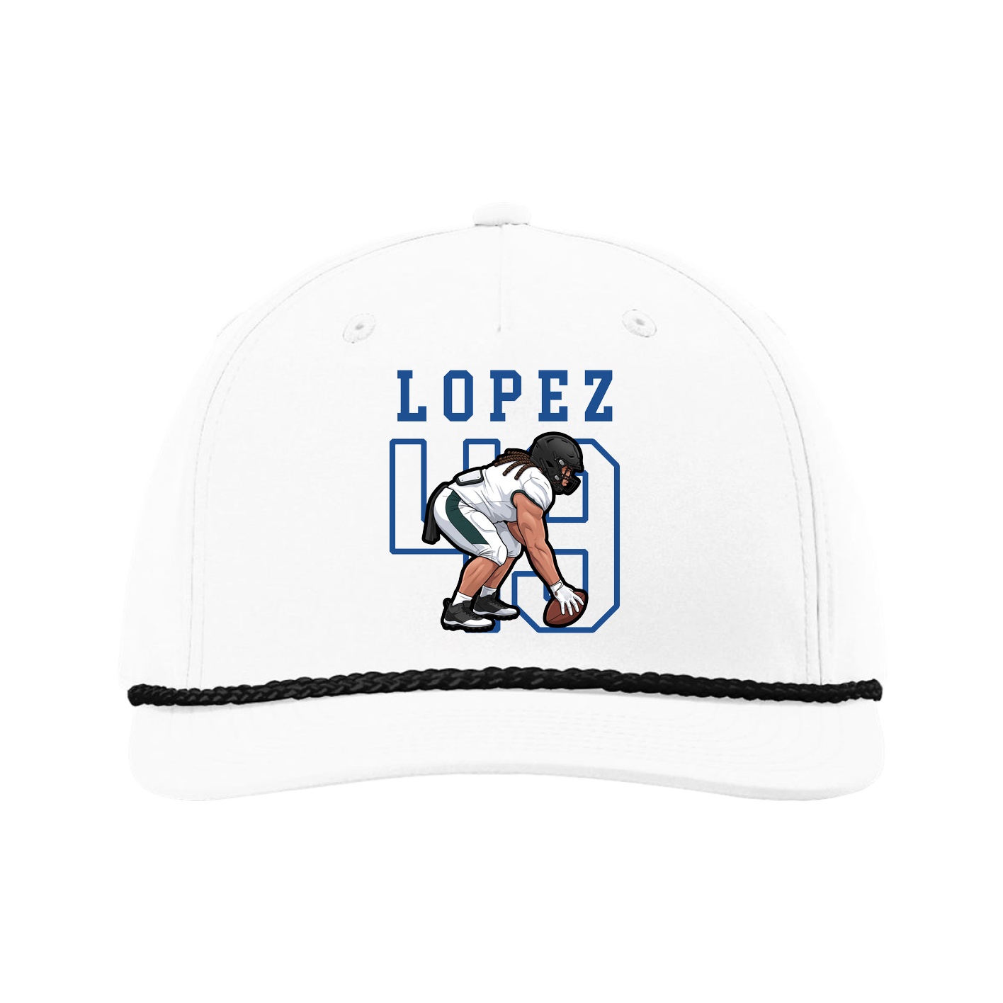 Five-Panel Classic Rope Cap — Shirsey in White