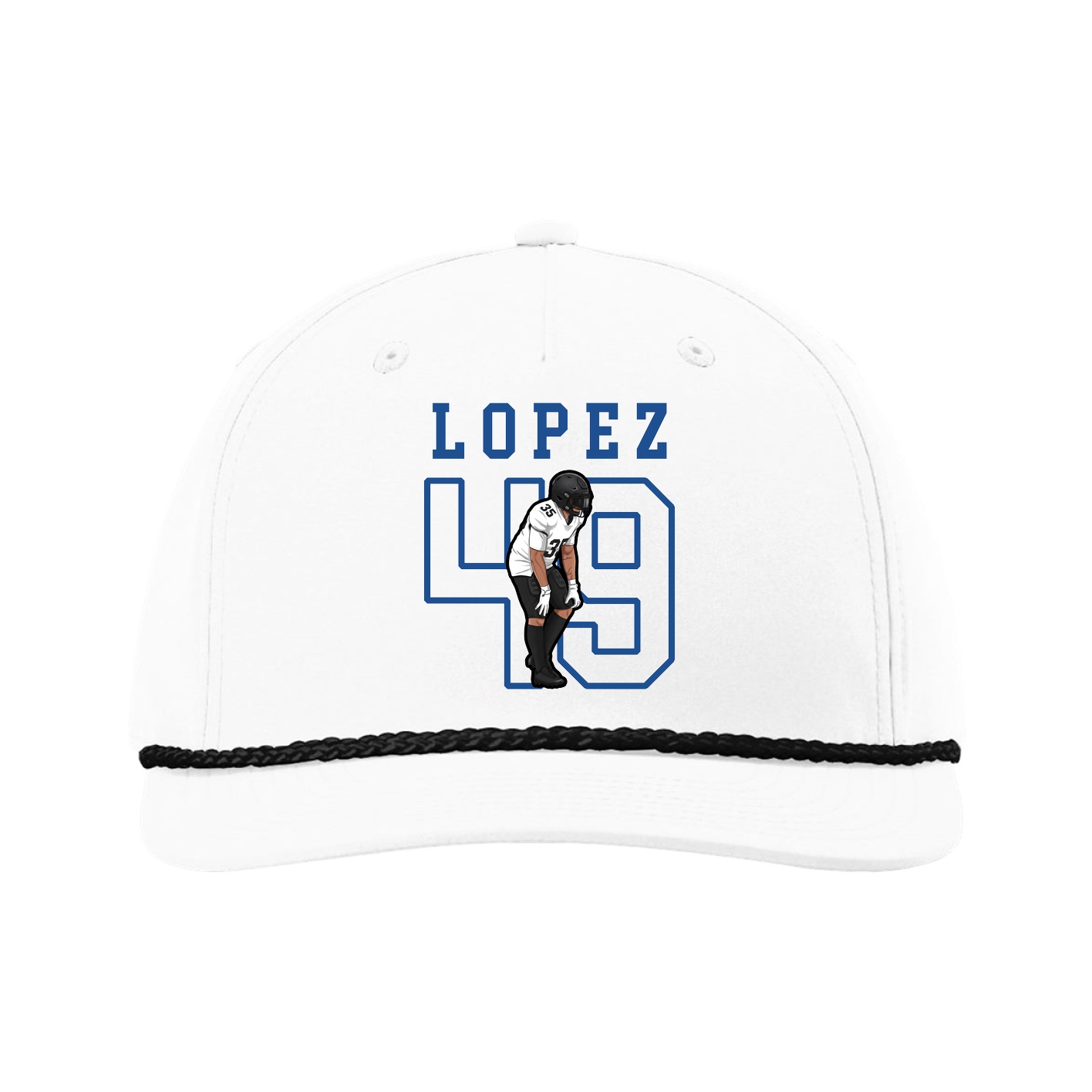 Five-Panel Classic Rope Cap — Shirsey in White