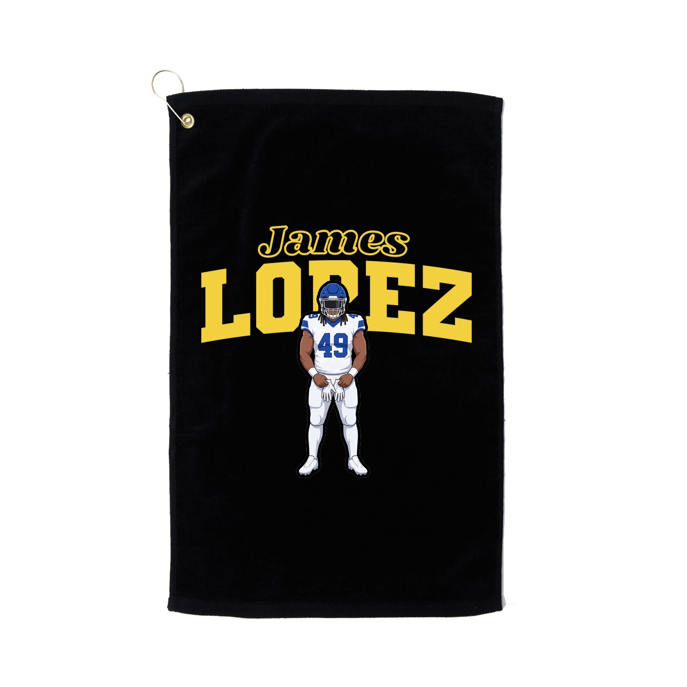 Golf Towel — Name Arch in Black