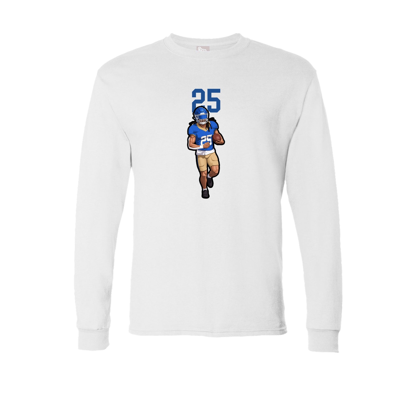 Long Sleeve Tee — Number Top in White