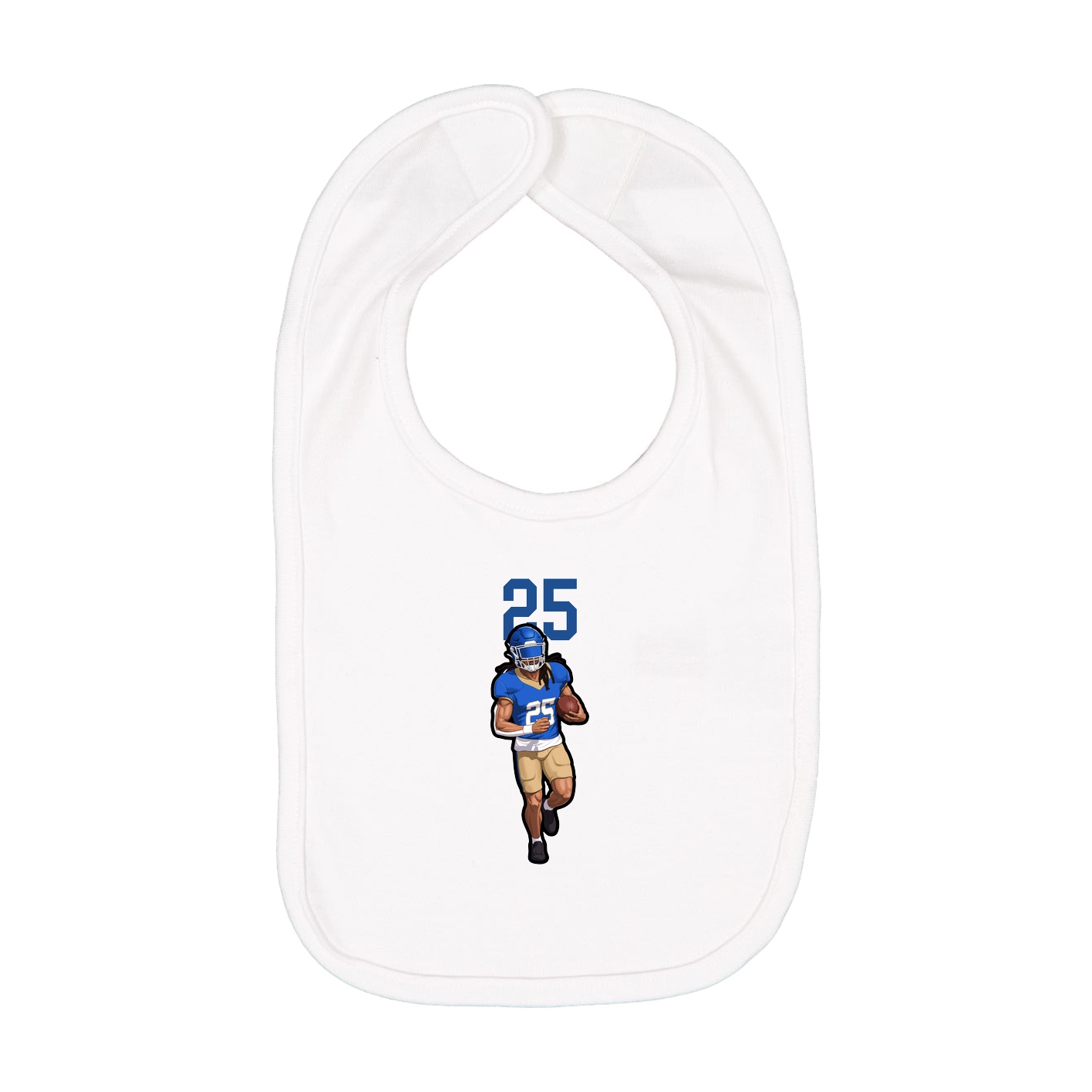 Infant Bib — Number Top in White