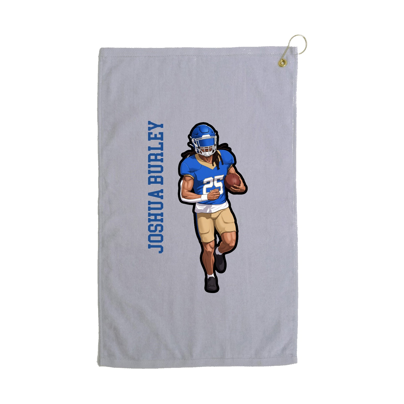 Golf Towel — Name Vertical in Grey