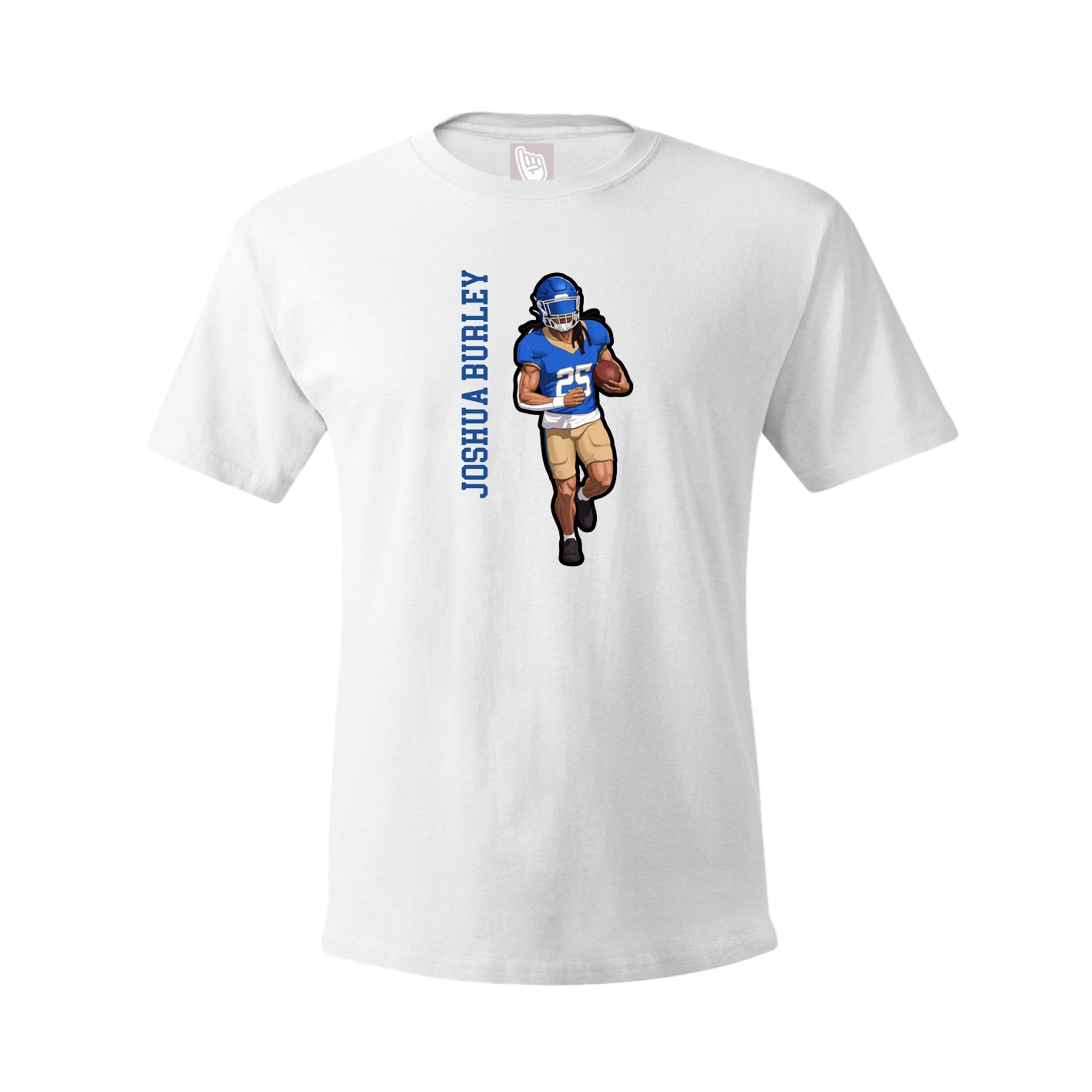 Youth Tee — Name Vertical in White