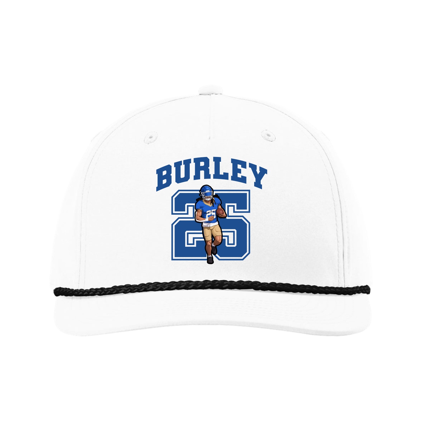 Five-Panel Classic Rope Cap — Number in White