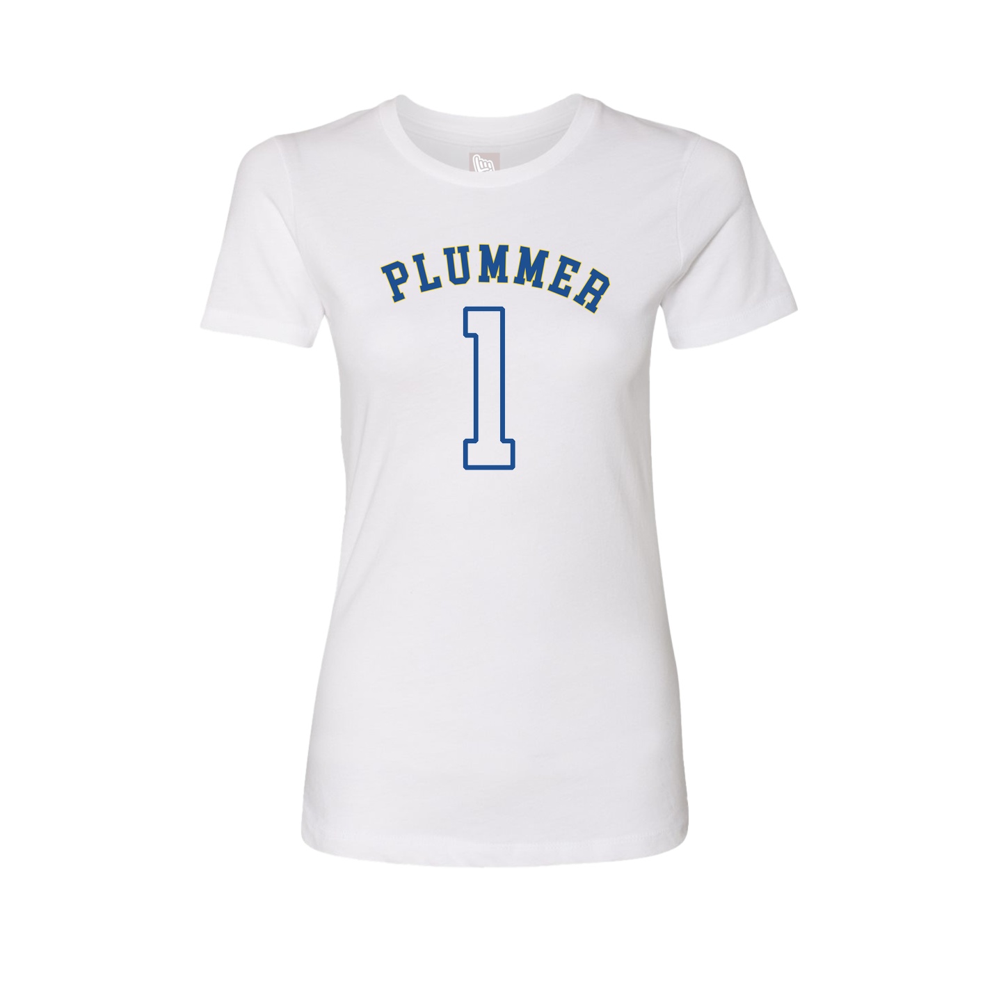 Fitted Women's Tee — Shirsey Arch in White