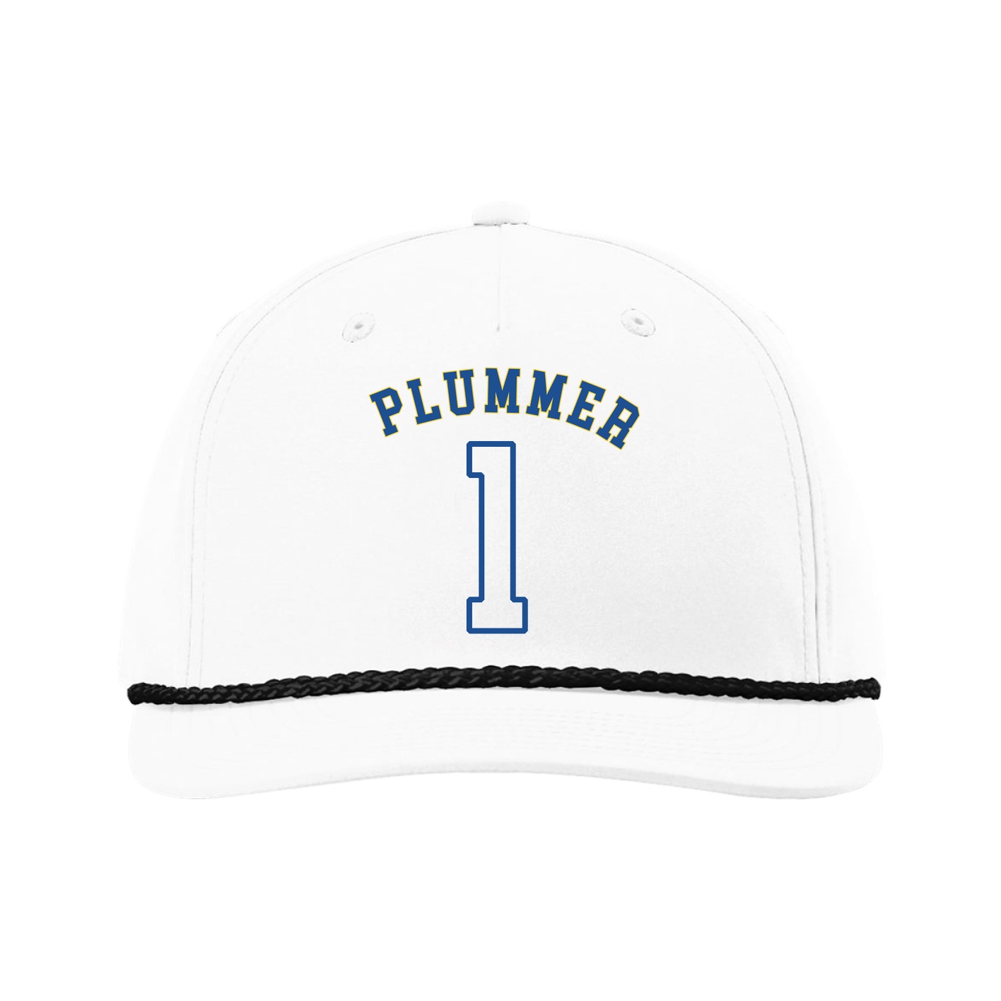 Five-Panel Classic Rope Cap — Shirsey Arch in White