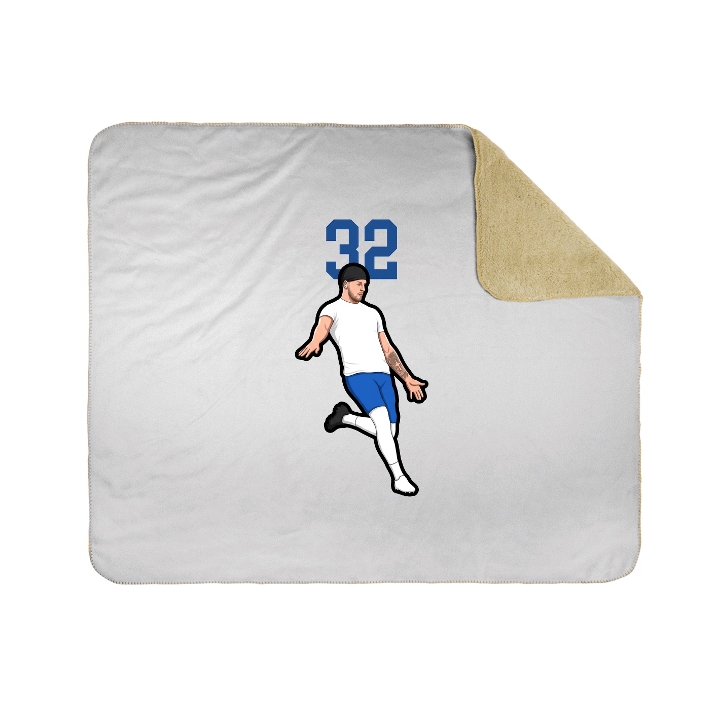 Throw Blanket — Number Top in White