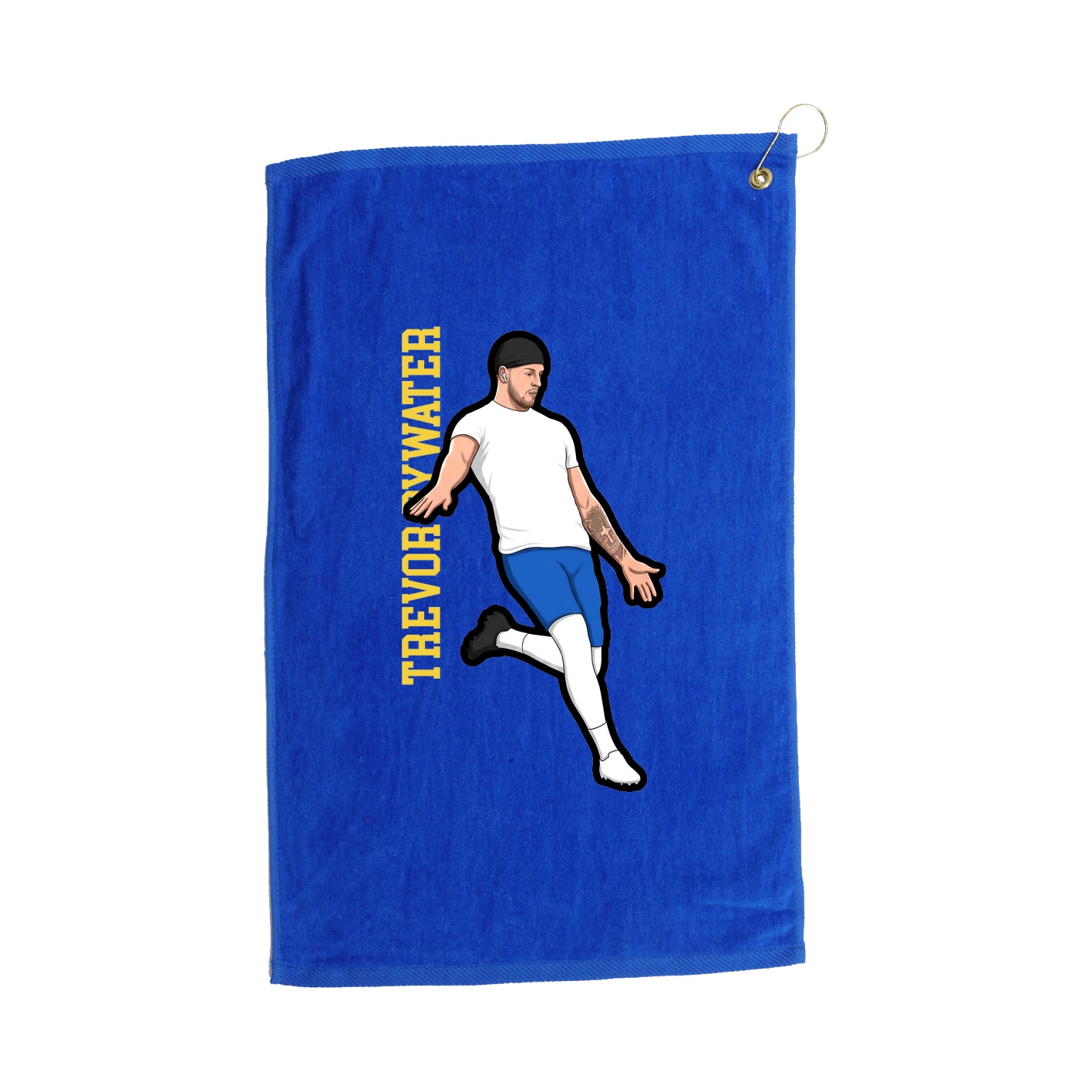 Golf Towel — Name Vertical in Royal