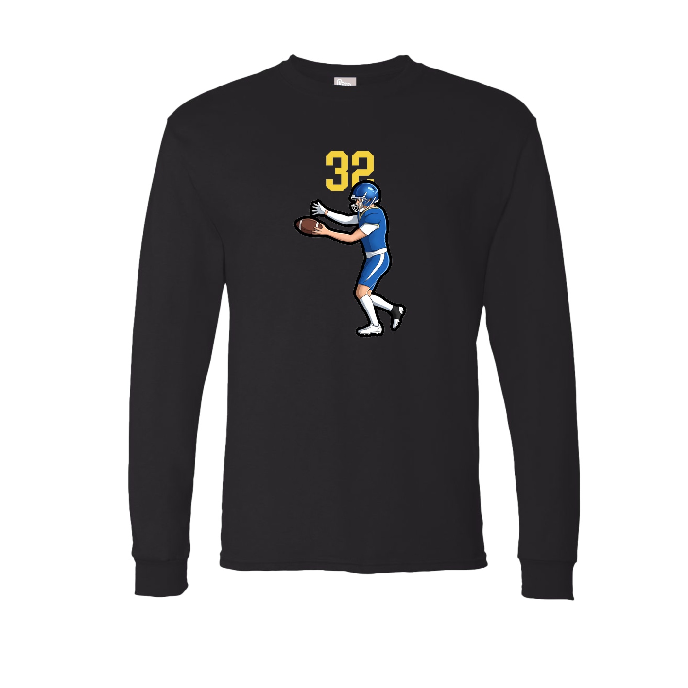 Long Sleeve Tee — Number Top in Black